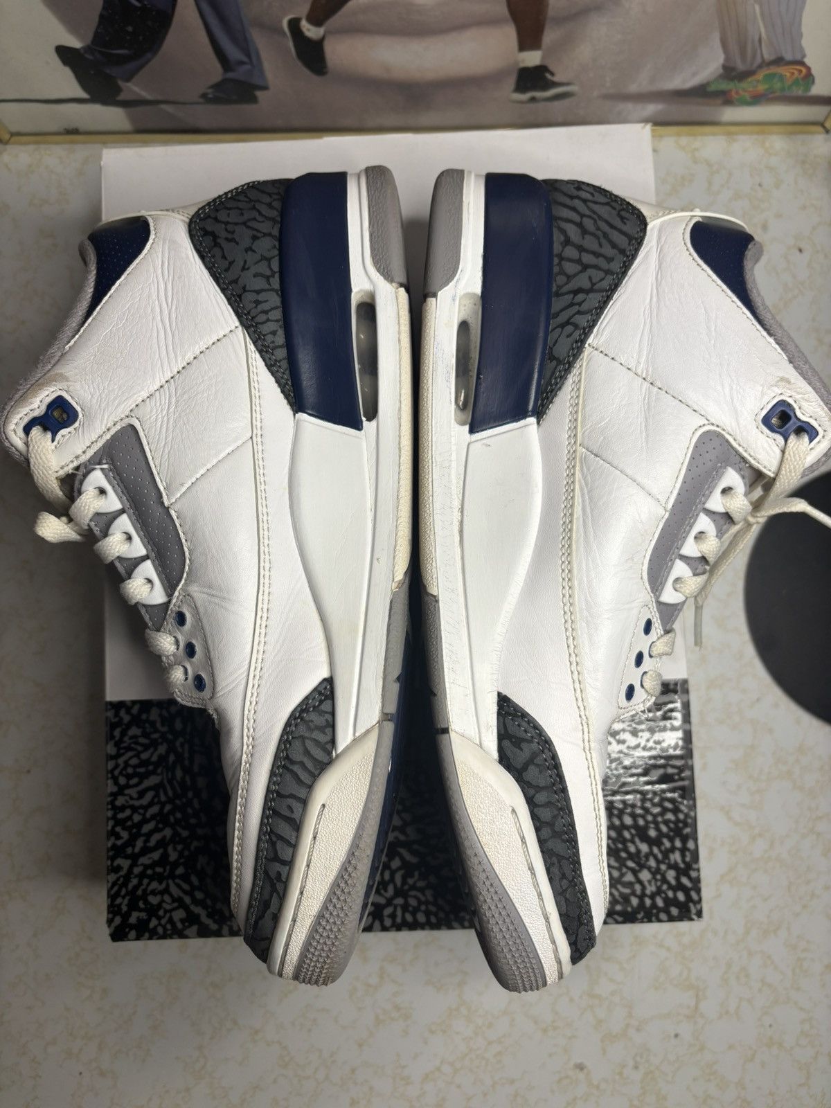 Jordan Brand Air Jordan 3 Retro Navy Size US 10.5 / EU 43-44 - 3 Thumbnail