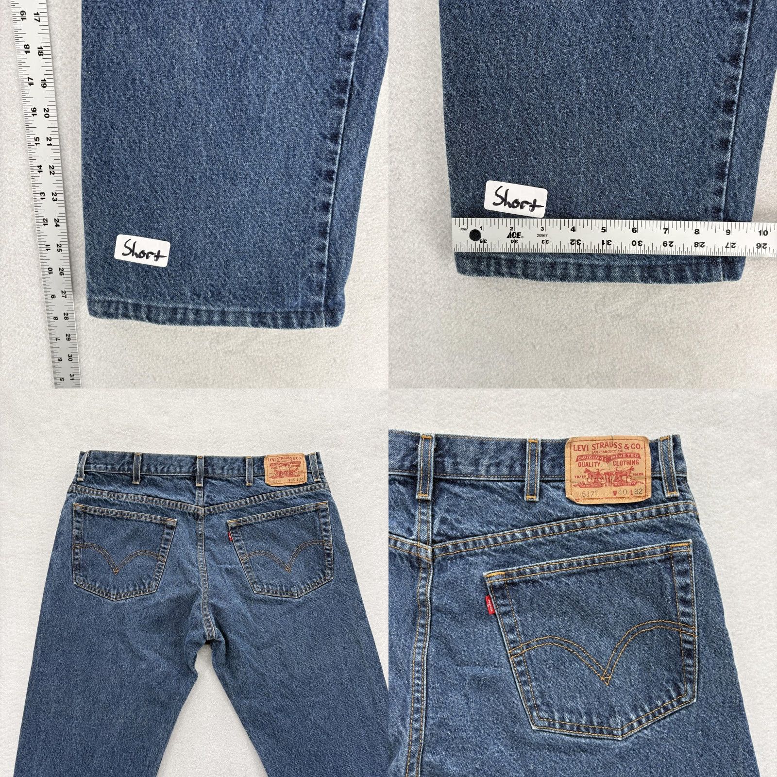 Levi's Levis 517 Jeans Mens 40x28 Blue Boot Cut Denim Medium Wash Western Cowboy Y2K Size US 40 / EU 56 - 8 Thumbnail