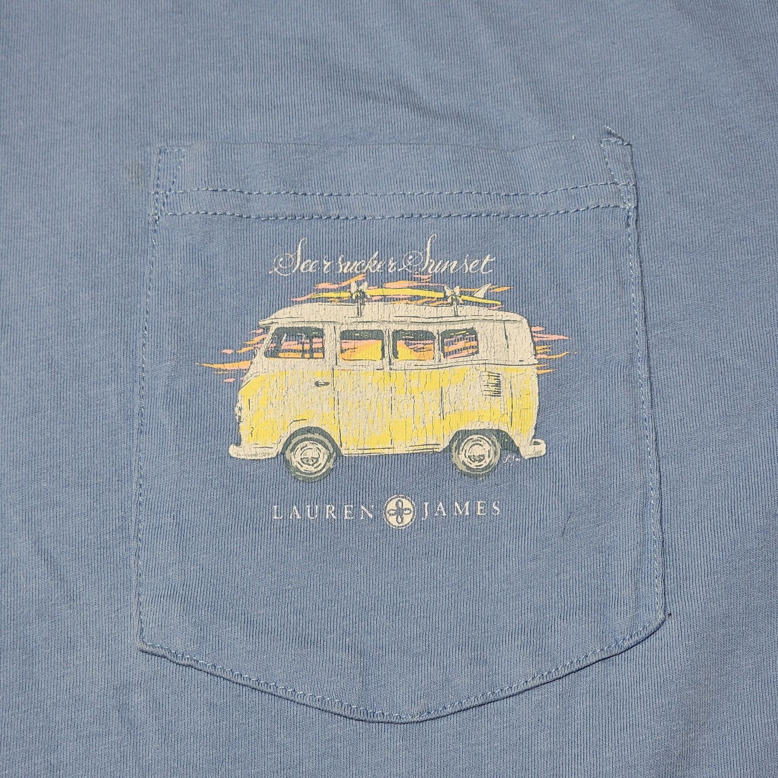 Other Lauren James Tee "Seersucker Sunset" VW Bus w/ Pocket - XXL Size XXL / US 16-18 / IT 52-54 - 4 Thumbnail