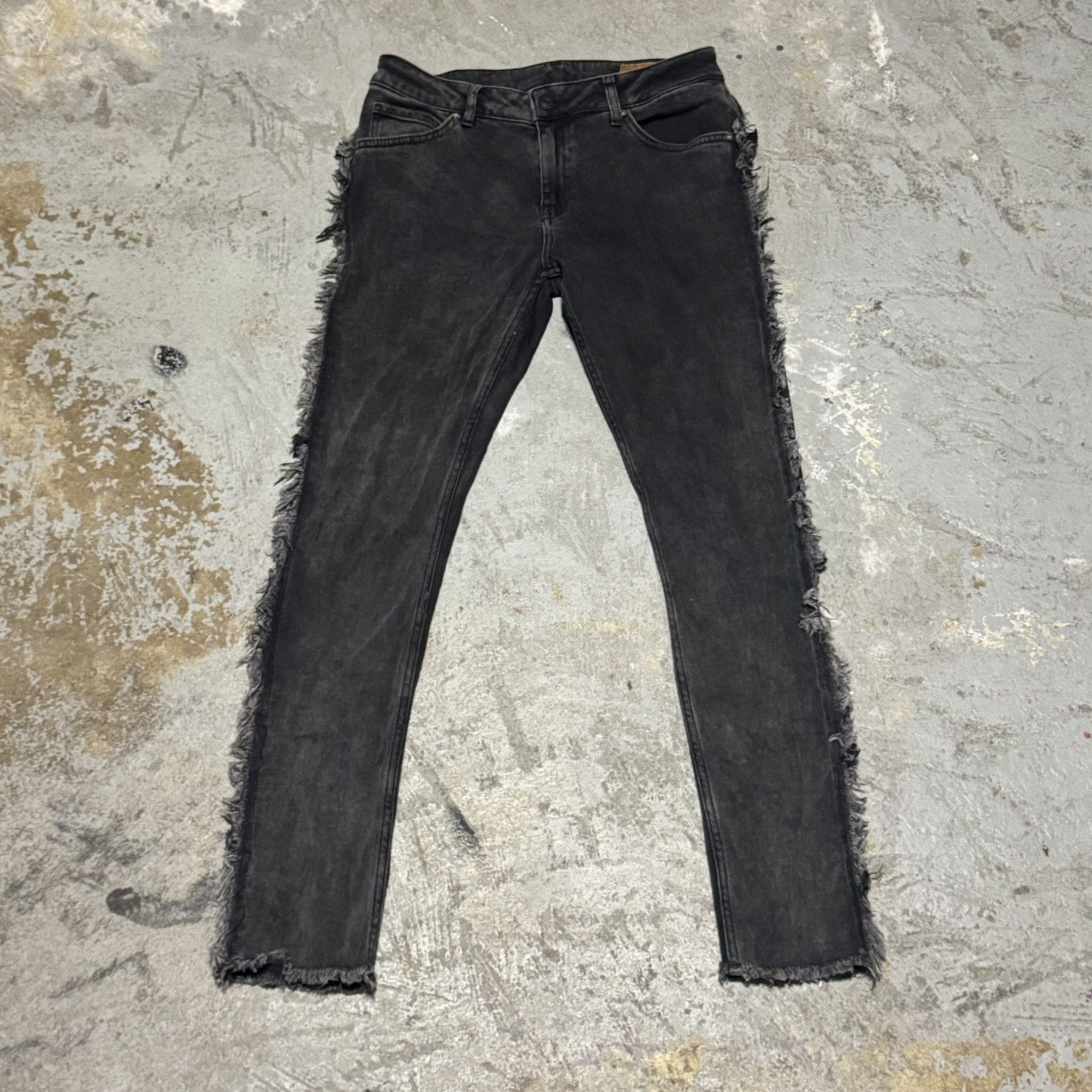 Asos ASOS Fringe Skinny Black Denim Size 30 Size US 30 / EU 46 - 1 Thumbnail