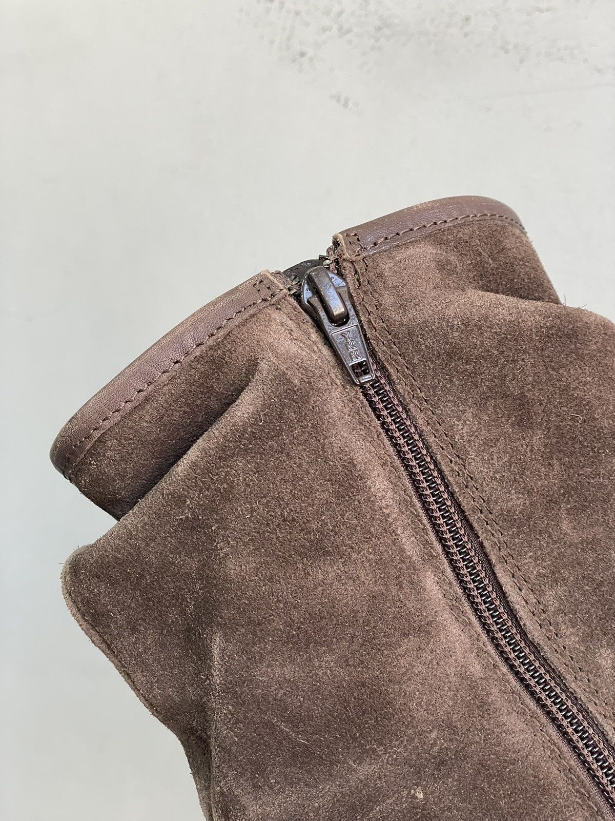 14th Addiction Rare engineered brown suede leather boots western y2k style Size US 8.5 / EU 41-42 - 11 Thumbnail