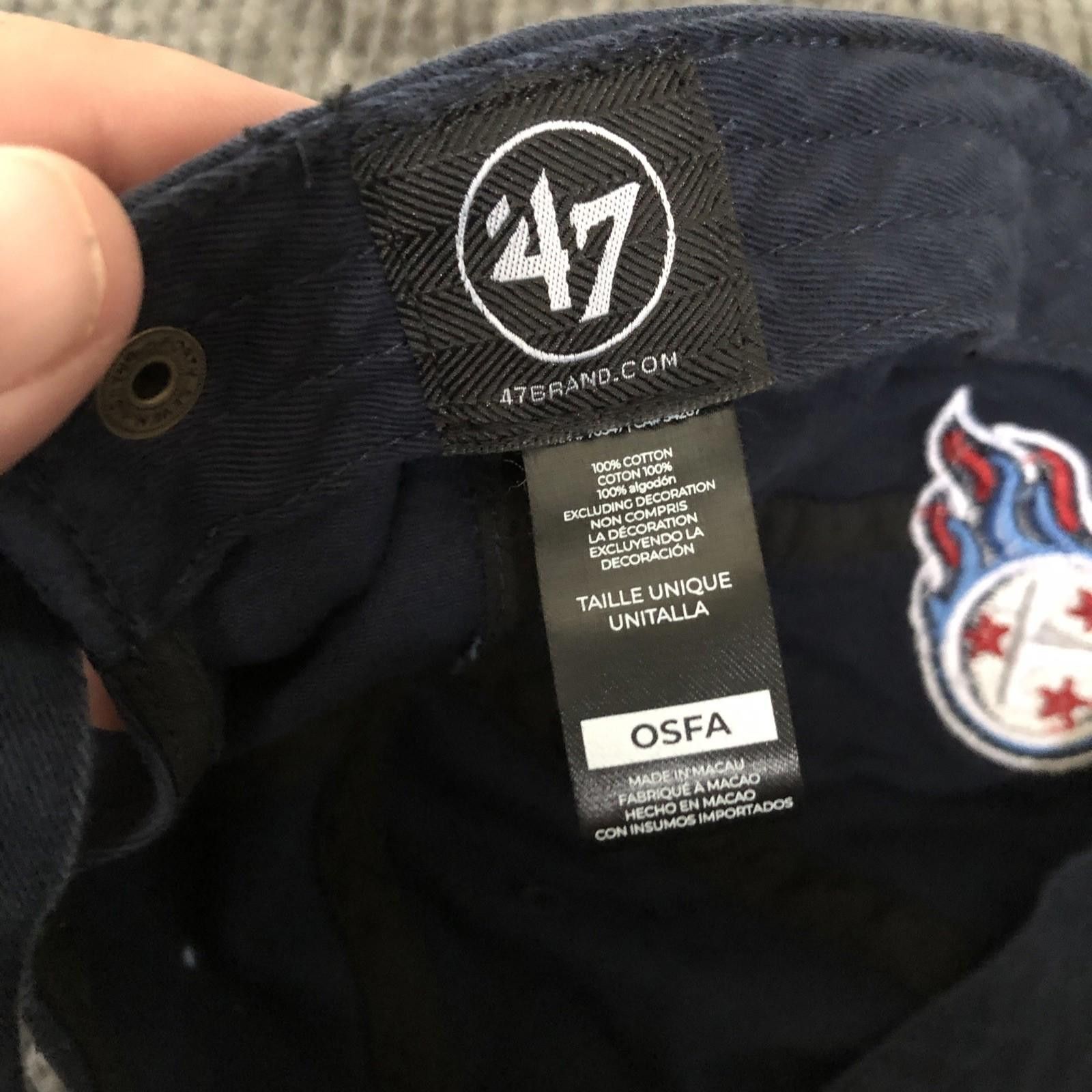 47 Tennessee Titans NFL ’47 Brand Strapback OS Hat Blue Size ONE SIZE - 6 Thumbnail