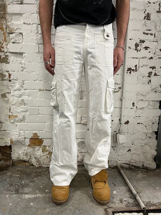 Dolce & Gabbana SS2003 Dolce & Gabbana White Multi Pockets Cargo Pants Size US 34 / EU 50 - 2 Thumbnail