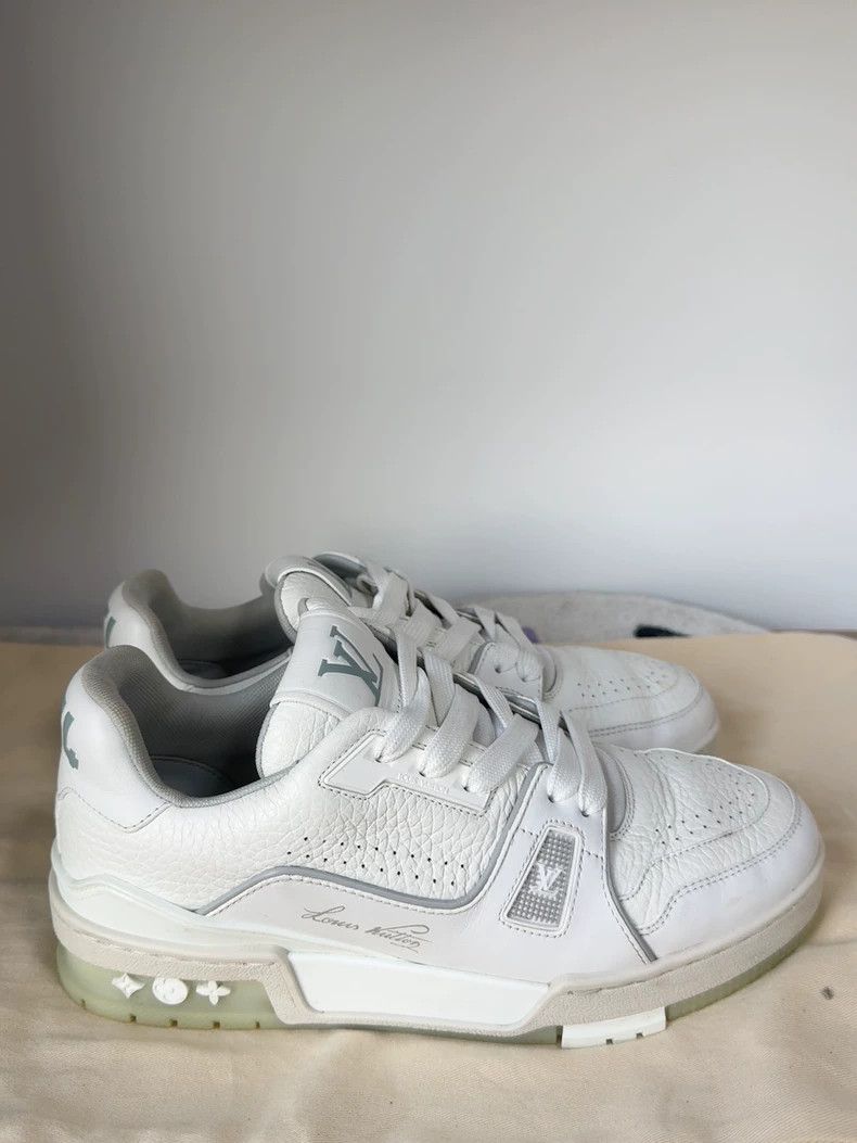Louis Vuitton Louis Vuitton Trainer leather lace-up embossed low-cut fas Size US 6.5 / IT 36.5 - 3 Thumbnail