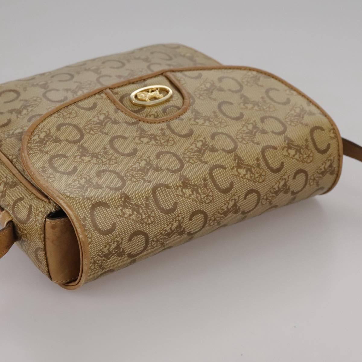 Celine CELINE C Sulky Shoulder Bag Pvc Beige Gold Size ONE SIZE - 6 Thumbnail