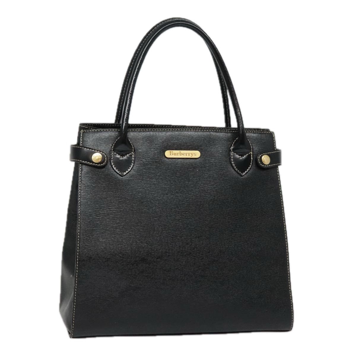 Burberry Black Leather Handbag (Pre-Owned) Size ONE SIZE - 1 Thumbnail
