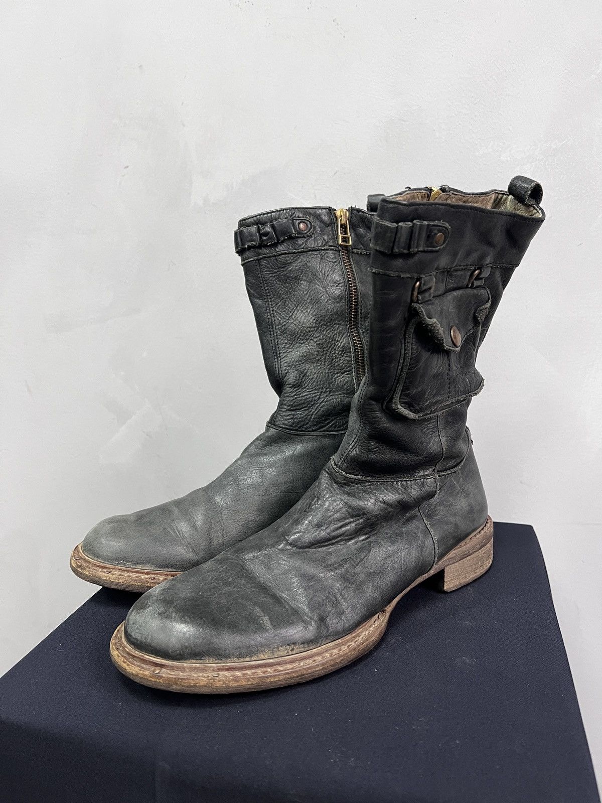 Undercover Moto platform boots 90s Leather Undercover style japanese Size US 7.5 / EU 40-41 - 1 Thumbnail
