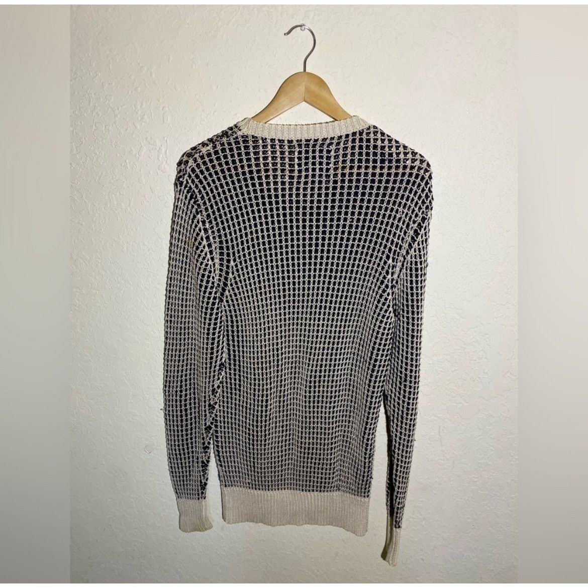 Allsaints ALL‎ SAINTS SPITALFIELDS Black/Beige Men’s Sweater Size US L / EU 52-54 / 3 - 7 Thumbnail