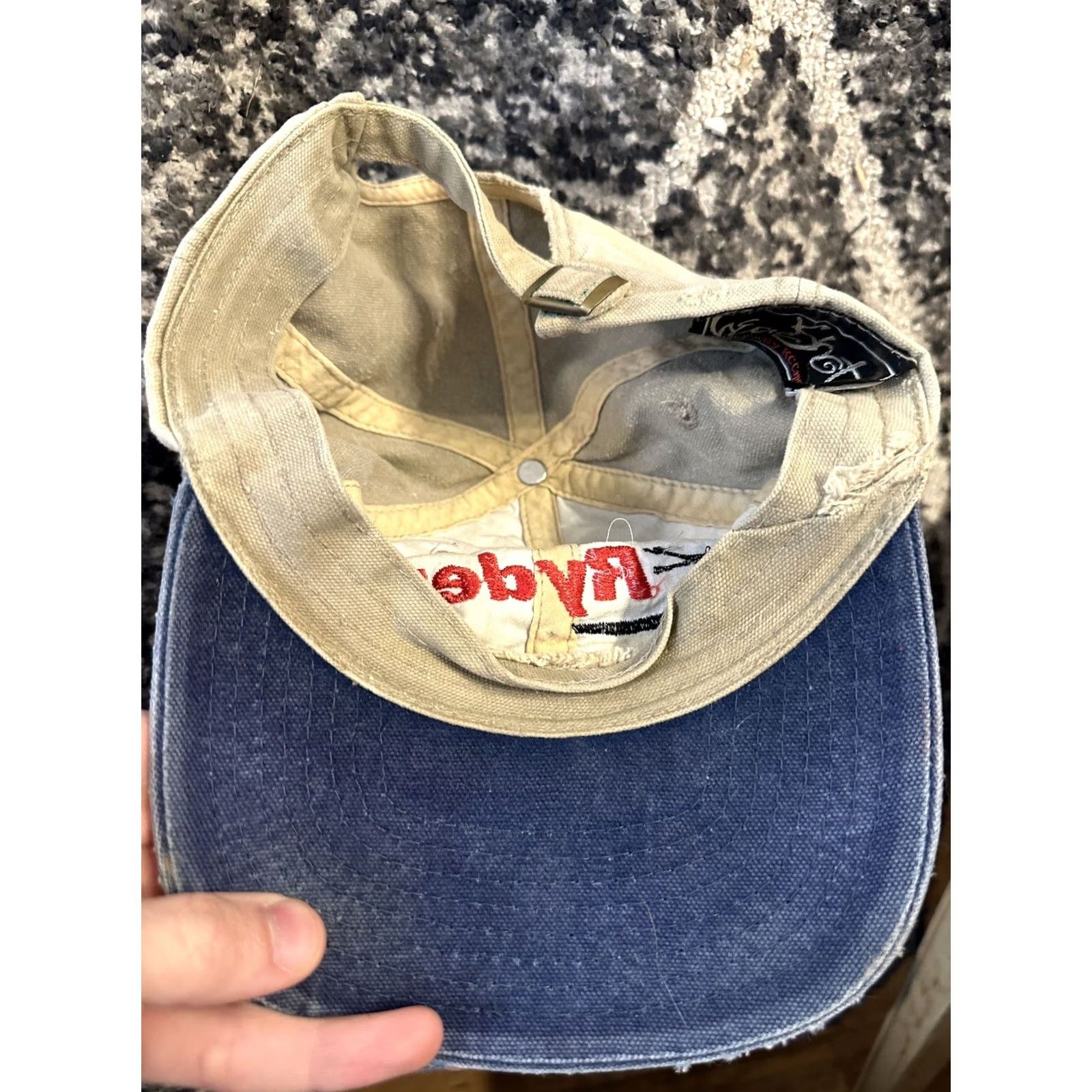Vintage VINTAGE Ryder Hat Adjustable Blue Mens Size ONE SIZE - 4 Thumbnail