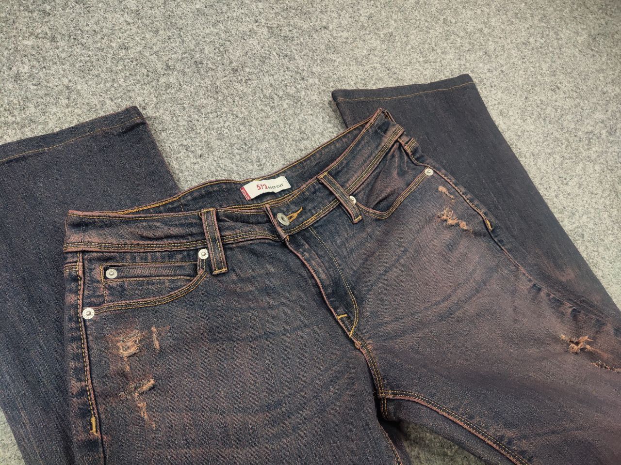 Le Grande Bleu (L.G.B.) Vintage Levis 572 Bootcut Jeans if six was nine Y2K LGB Size 31" - 13 Thumbnail