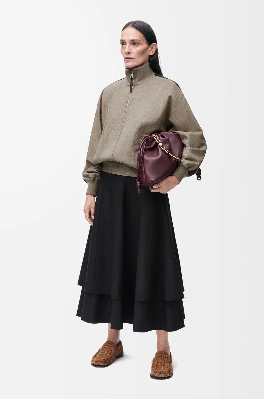 Loewe o1loc1c0525 Tracksuit Jacket In Wool And Cashmere in Beige Size XS / US 0-2 / IT 36-38 - 2 Thumbnail