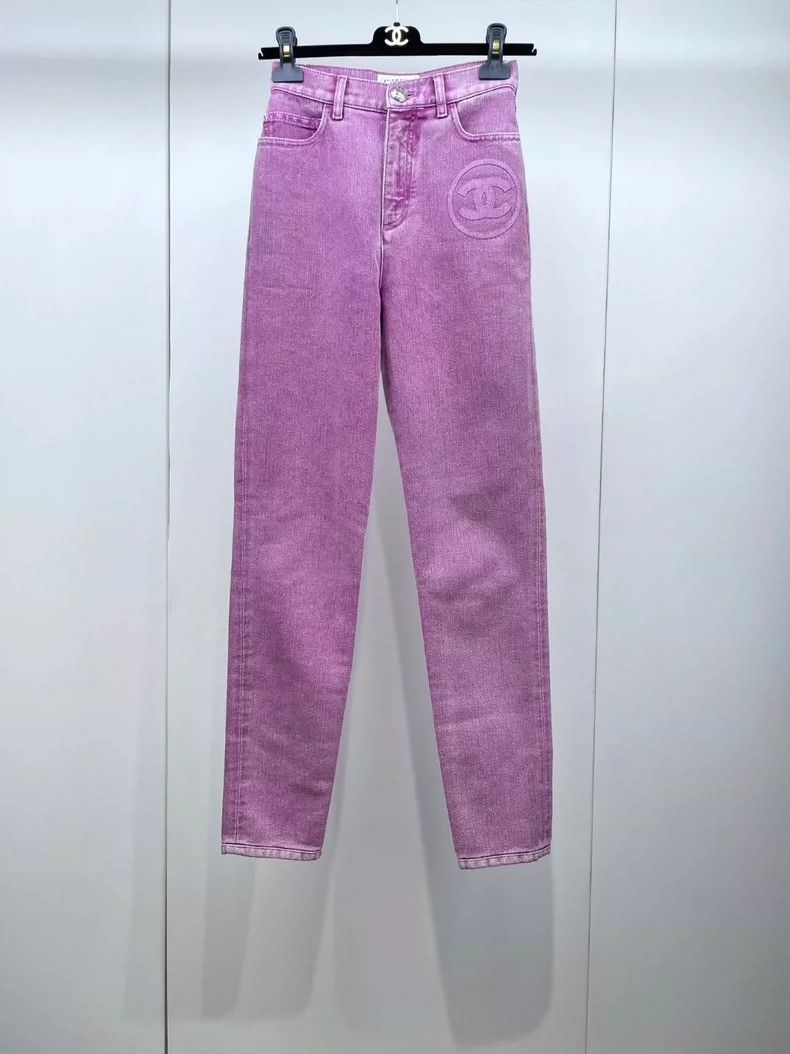 Chanel 23C pink purple old jeans
