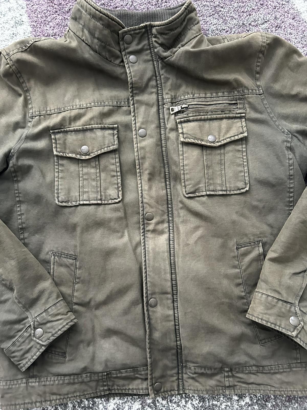 G.H. Bass & Co. G.H. Bass & Co. Men's Olive Green Utility Jacket L/G Size US L / EU 52-54 / 3 - 2 Thumbnail