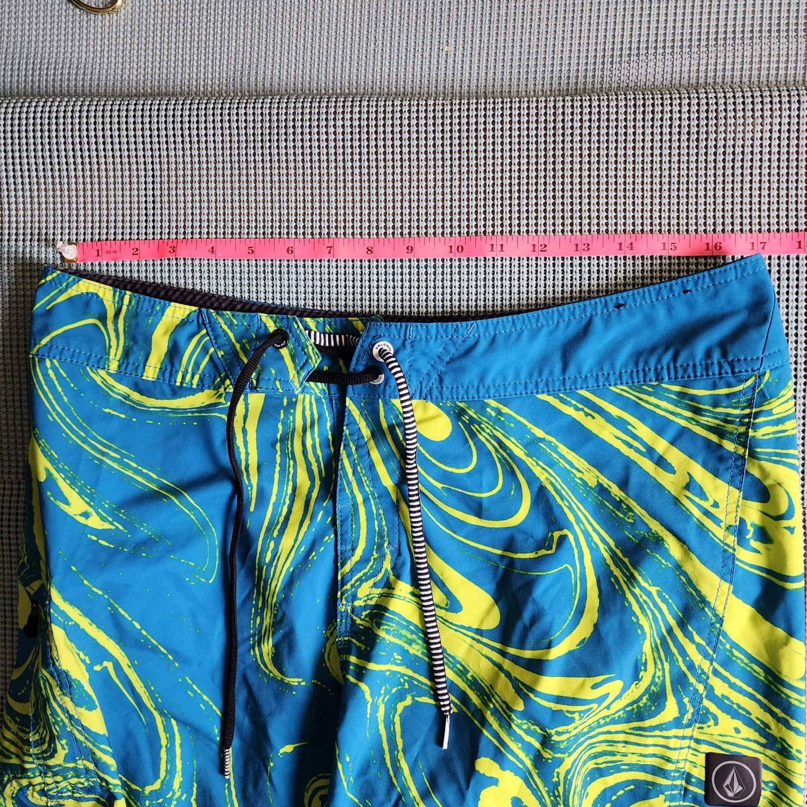 Volcom Volcom Men's 33 Abstract Board Shorts Blue/Green Size US 33 - 5 Thumbnail