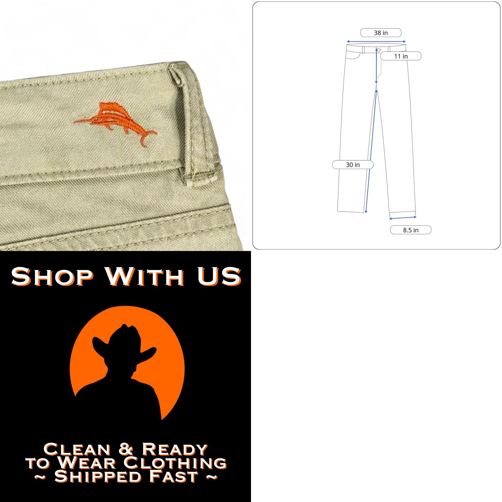 Tommy Bahama Tommy Bahama Pants Mens 38x30 Khakis Casual Stretch Straight Flat Front Brown Tan 36x30 Logo Embroidered Size US 38 / EU 54 - 8 Thumbnail