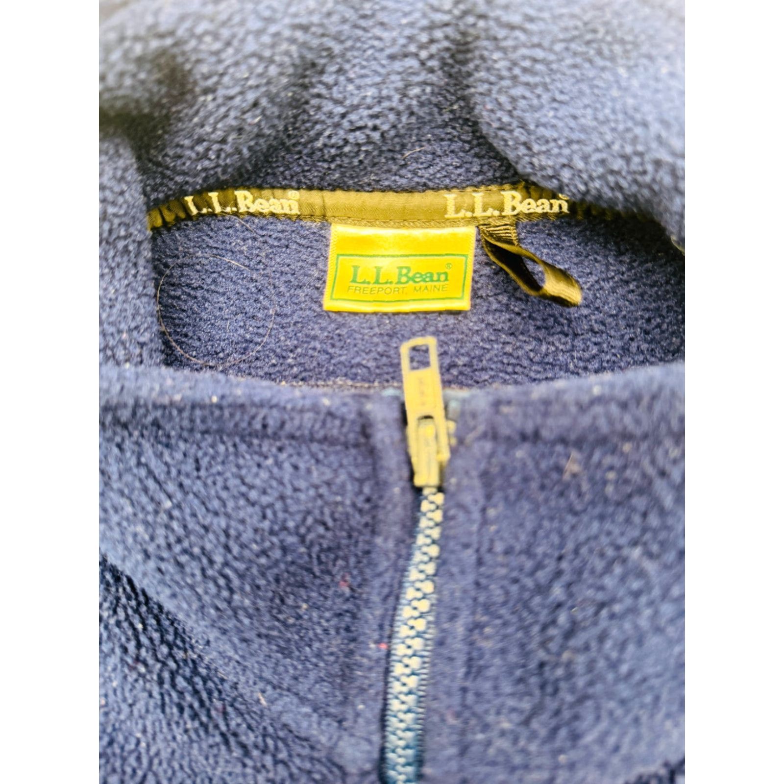 Vintage L.L. Bean Womens Large Blue Fleece Jacket 3203 Size L / US 10 / IT 46 - 3 Thumbnail