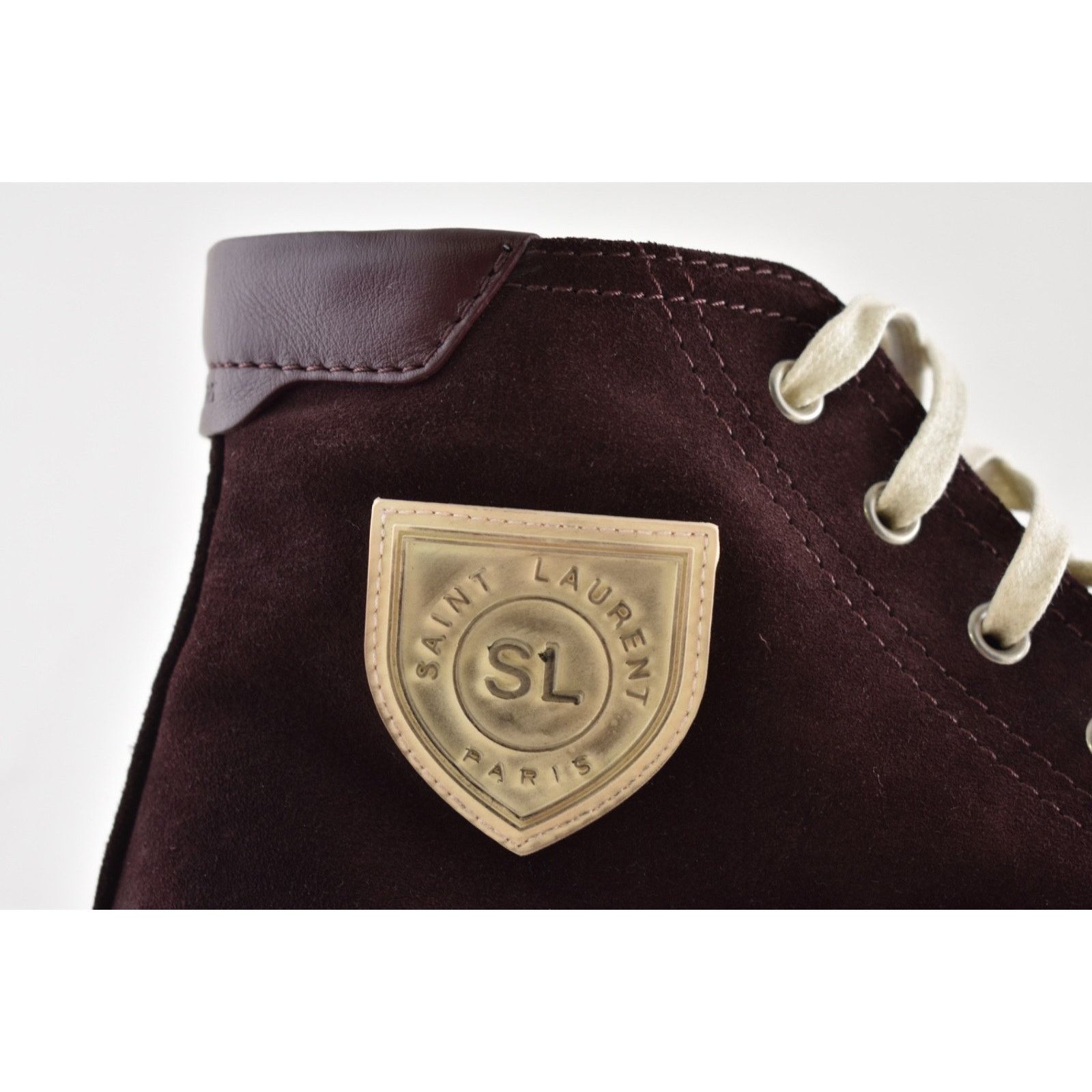 Yves Saint Laurent Saint Laurent Mens Bedford Barolo Red High Top Sneaker 44 11 Size US 11 / EU 44 - 5 Thumbnail