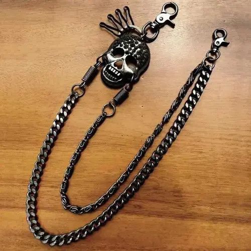 VIBE Skull Ghost Head Metal Chain Pants Size ONE SIZE - 4 Thumbnail