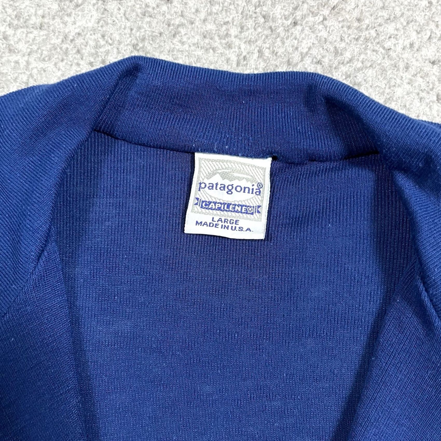 Patagonia VINTAGE Patagonia Pullover 1/4 Zip Mens L Capilene Base Layer USA 80s Blue Long Sleeve Moderate condition Men USA 80s Patagonia Shirt Size US L / EU 52-54 / 3 - 3 Thumbnail