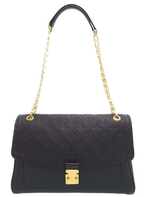 image of Louis Vuitton Monogram Empreinte Saint-Germain Mm Shoulder Bag in Black, Women's
