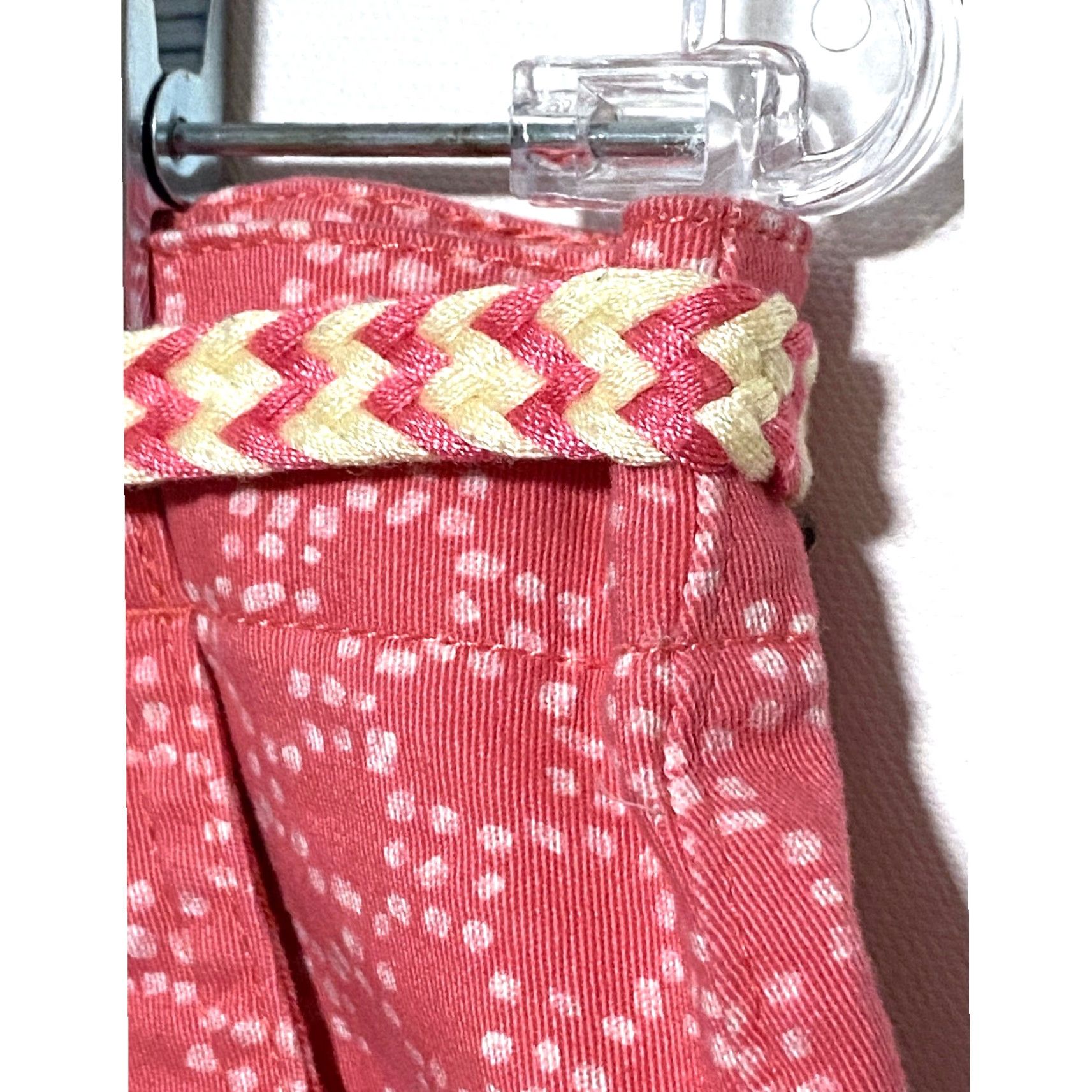 Lee VINTAGE? Lee Pink Geometric Shorts Belt Womens 8 Medium Natural Fit Just Below The Waist Shirt Size 30" / US 8 / IT 44 - 4 Thumbnail