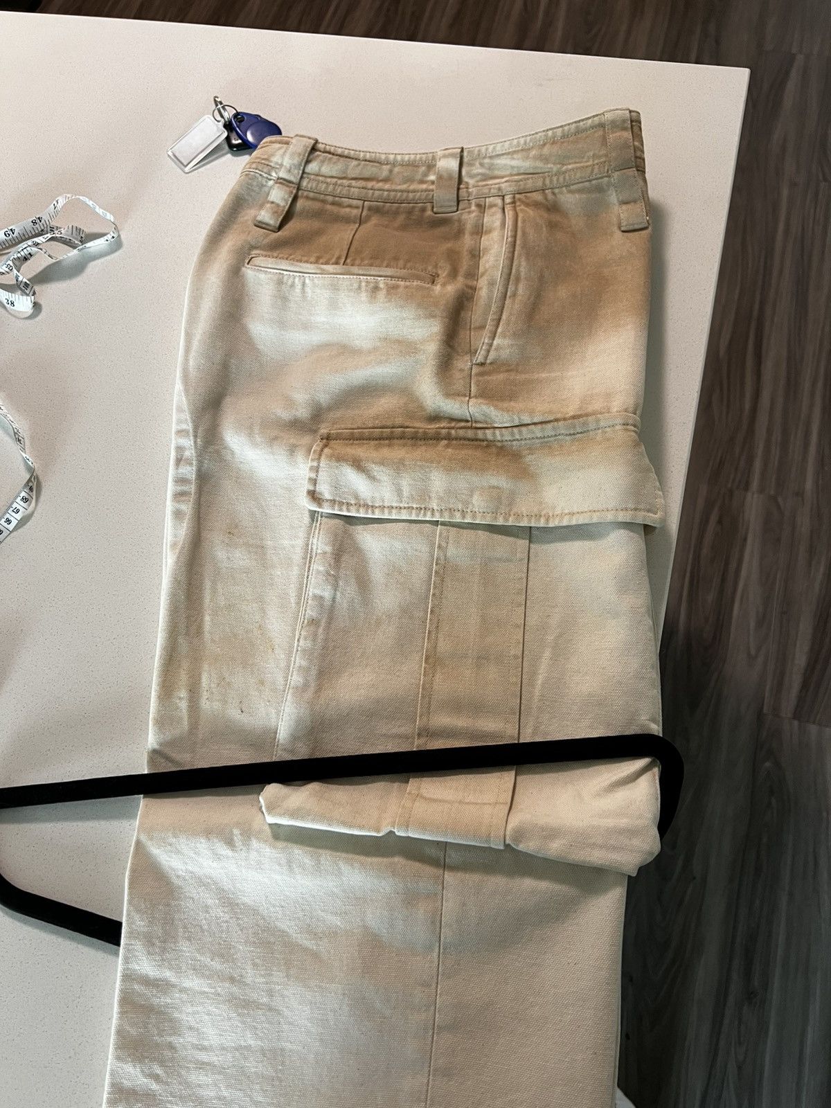 Acne Studios Acne Studios: Beige High-Waisted Cargo Pant Size US 32 / EU 48 - 11 Thumbnail