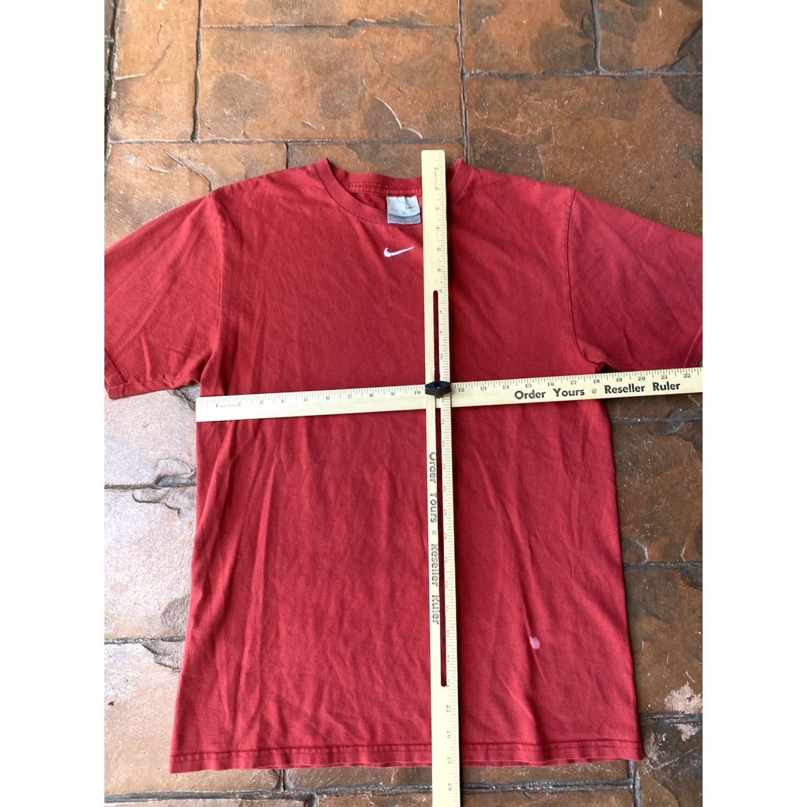 Nike VINTAGE Nike Center Swoosh Check Embroidered T-Shirt Small Men Size US S / EU 44-46 / 1 - 7 Thumbnail