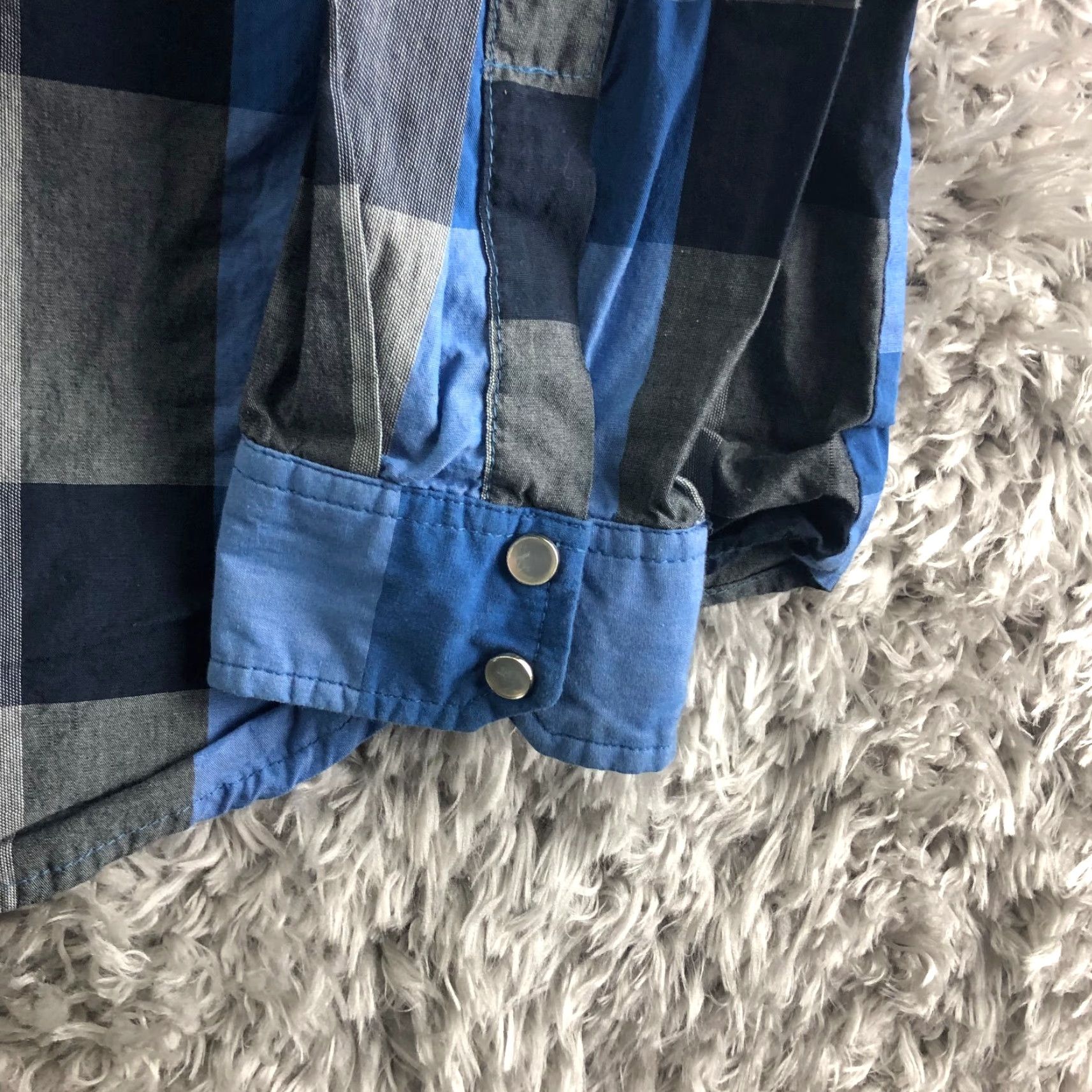 Denime Luilly Denim Shirt Mens Size Large Blue Striped Long Sleeve Spread Collar Shirt Size US L / EU 52-54 / 3 - 3 Thumbnail