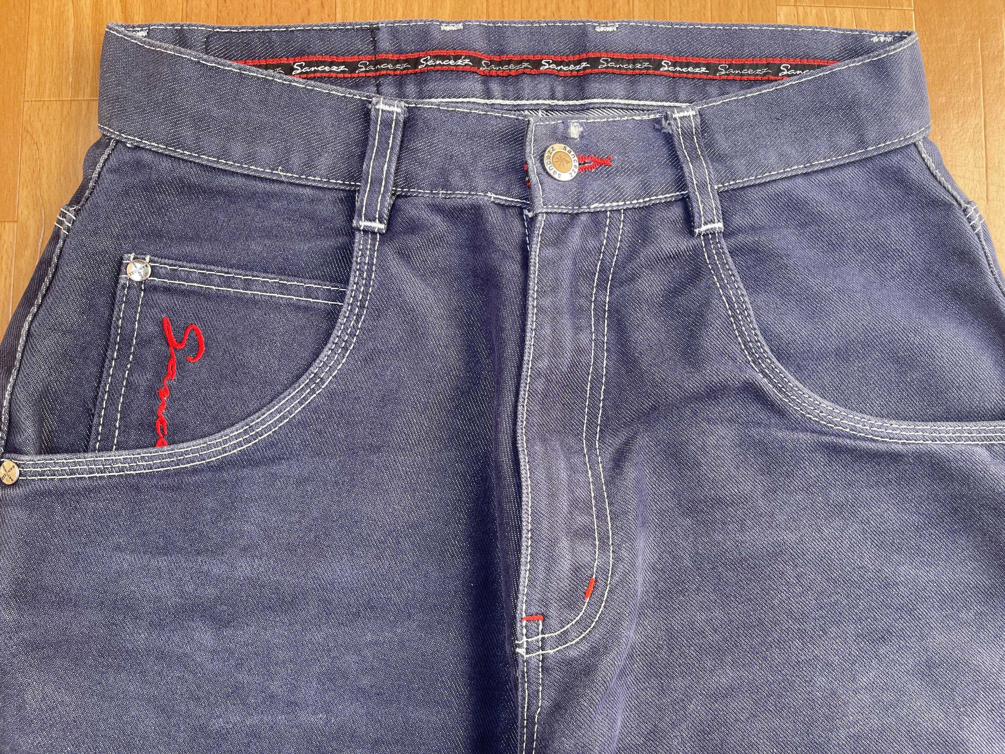 Other Sancezz jeans, shiny, vintage baggy, silver, metallic Y2K 28 Size US 28 / EU 44 - 12 Thumbnail