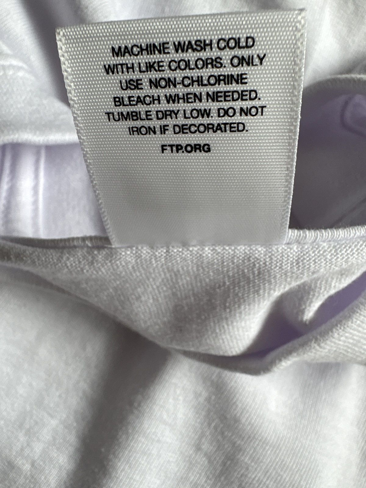 Fuck The Population FTP (Fuck The Population) Warning Label Tee — White Size US L / EU 52-54 / 3 - 3 Thumbnail