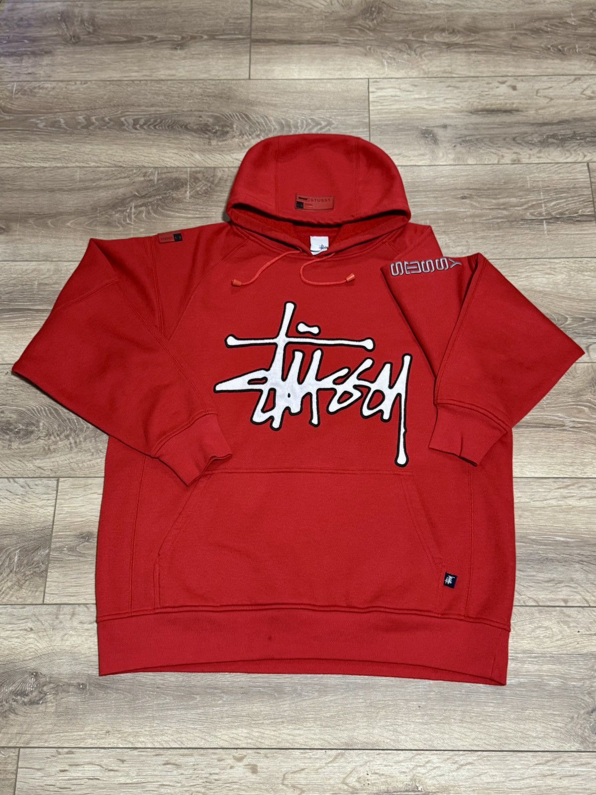 Stussy Authentic Stüssy Workwear Hoodie - Archive / Y2K Era - Red Size US XL / EU 56 / 4 - 1 Thumbnail