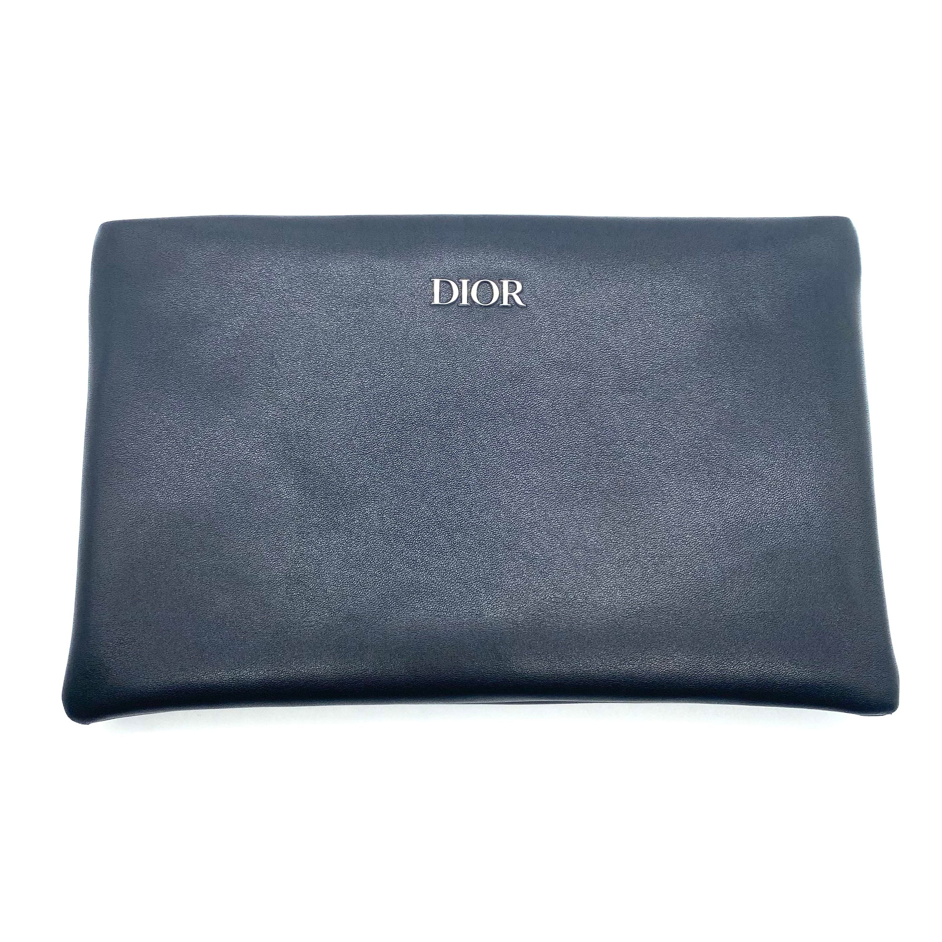 Dior Christian Dior Leather Clutch Bag Black Size ONE SIZE - 1 Thumbnail