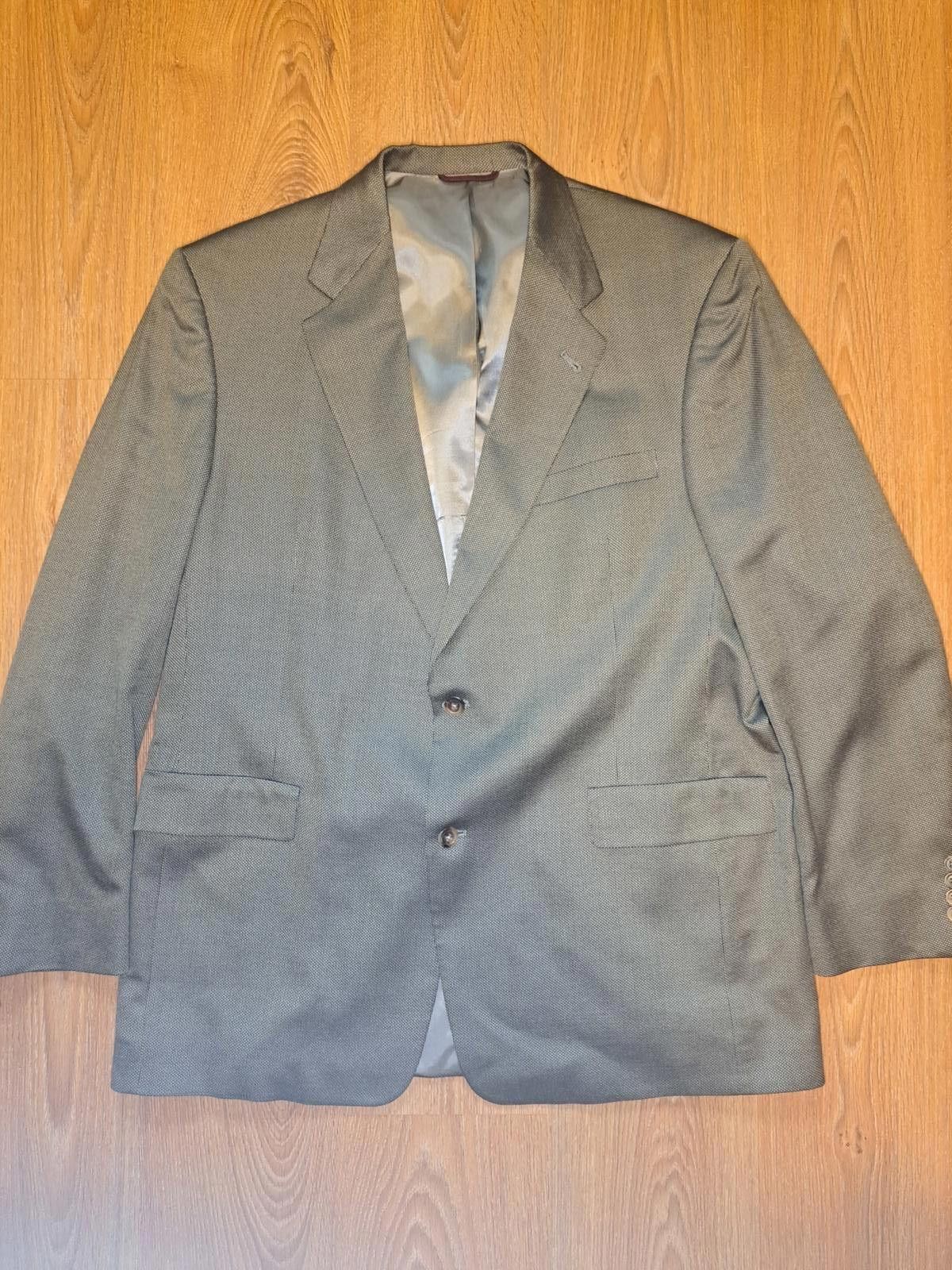 Hart Schaffner Marx Hart Schaffner Marx Sport Coat Mens 46L Gold Birdseye Wool Size 46L - 1 Thumbnail