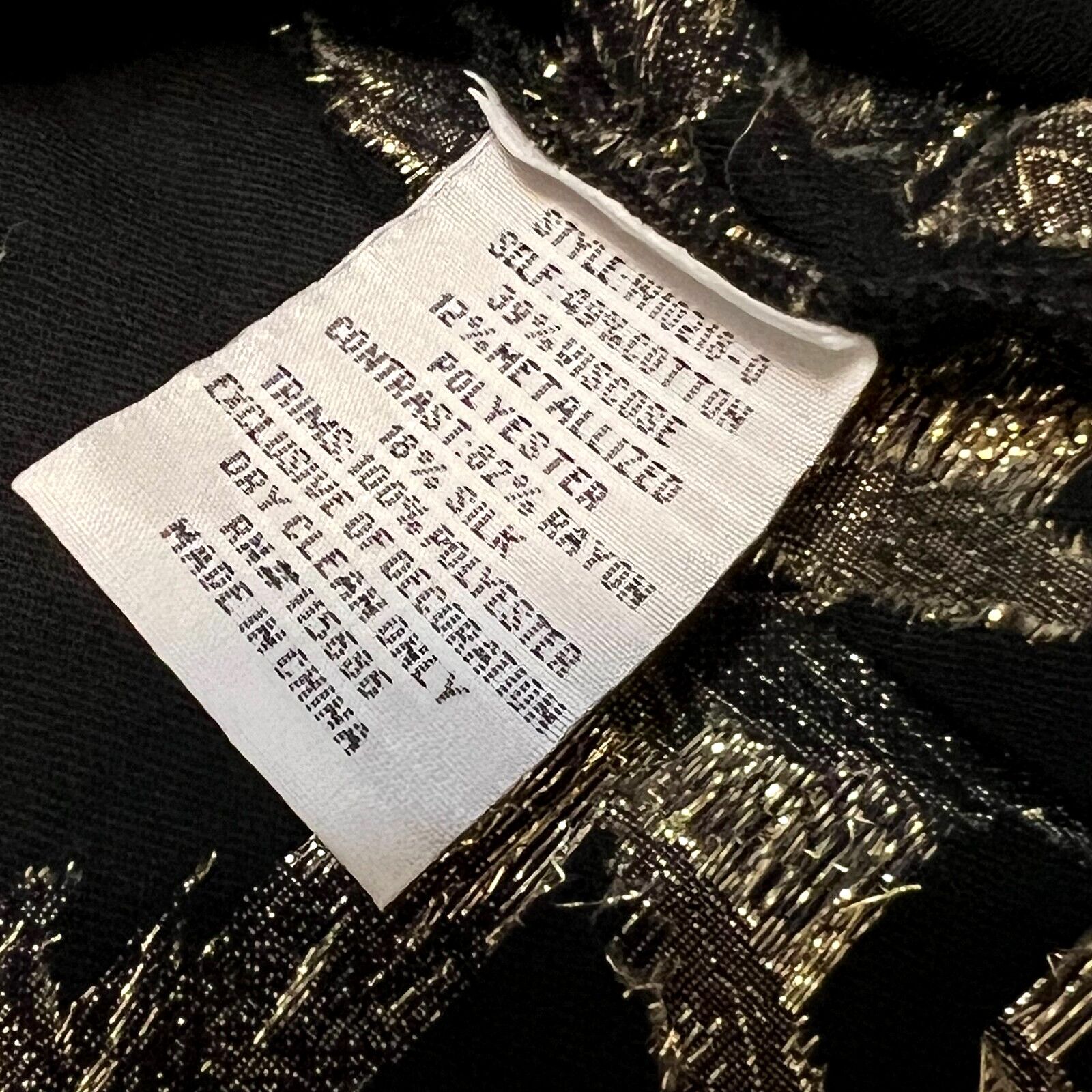 Johnny Was JOHNNY WAS WORKSHOP SZ XL BLACK GOLD FEATHER BELL SLEEVE Size XL / US 12-14 / IT 48-50 - 12 Thumbnail