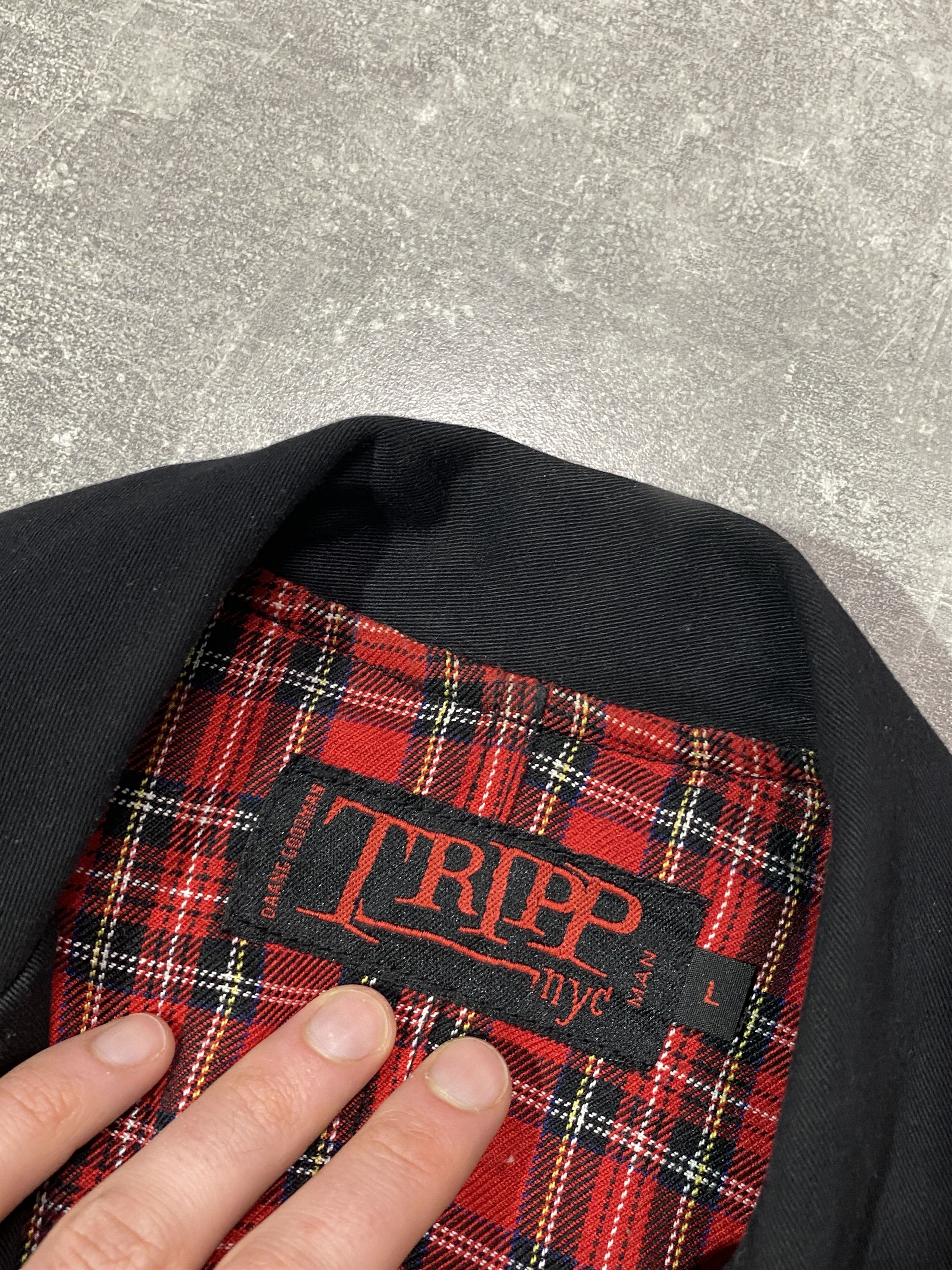 Tripp NYC Vintage 90s Tripp NYC Rave Gothic Blazer Jacket Made in USA Size US L / EU 52-54 / 3 - 3 Thumbnail