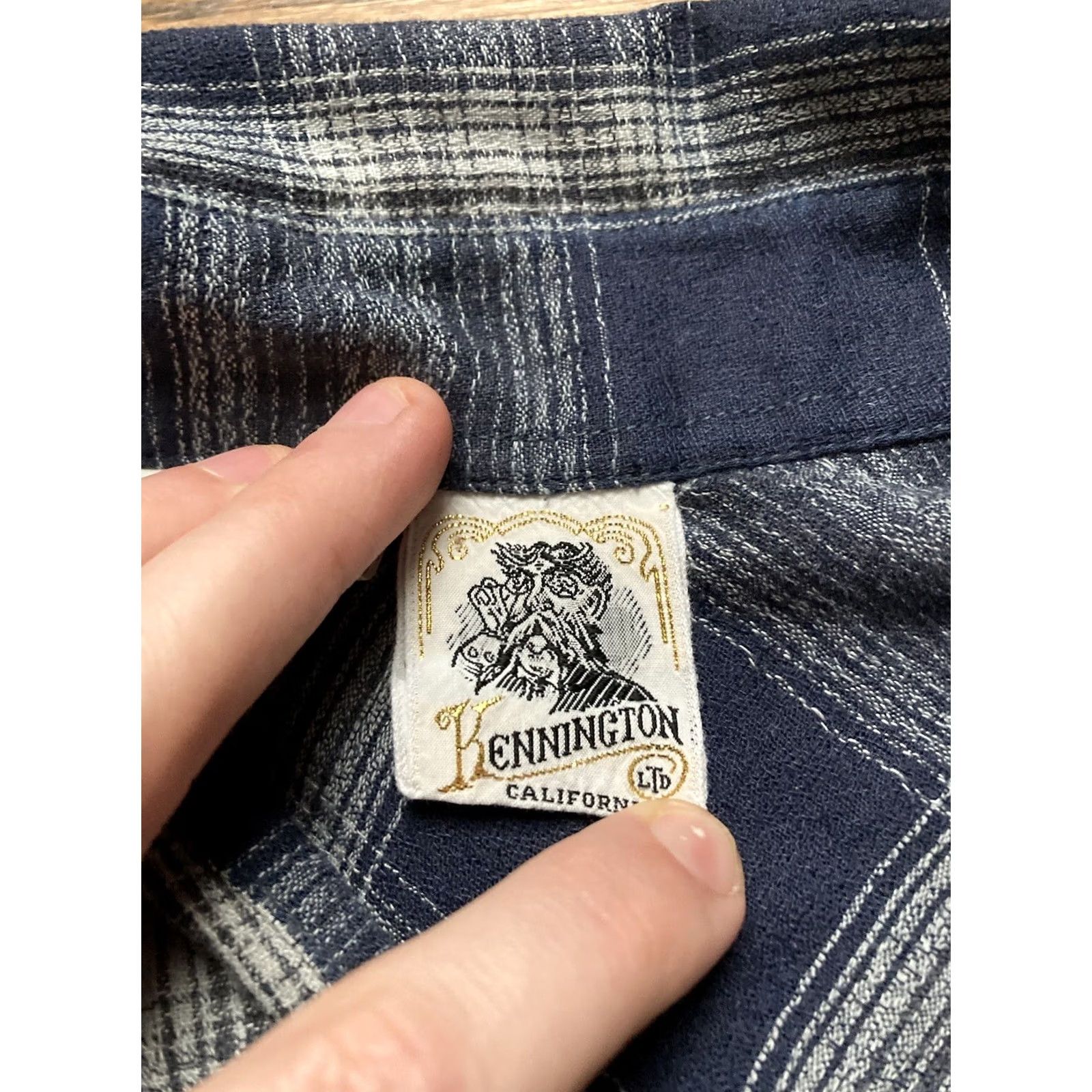 Vintage VINTAGE Kennington Shirt Mens XL Western Plaid Blue Cotton Polyester Button-Up Snaps Casual Cowboy Geometric Long Sleeve Size US XL / EU 56 / 4 - 5 Thumbnail