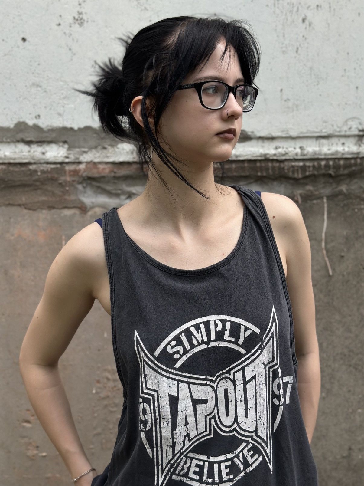 Tapout VTG Japanese Style Tapout Tank Top Sleeves Size L Y2K 00s Size US L / EU 52-54 / 3 - 4 Thumbnail