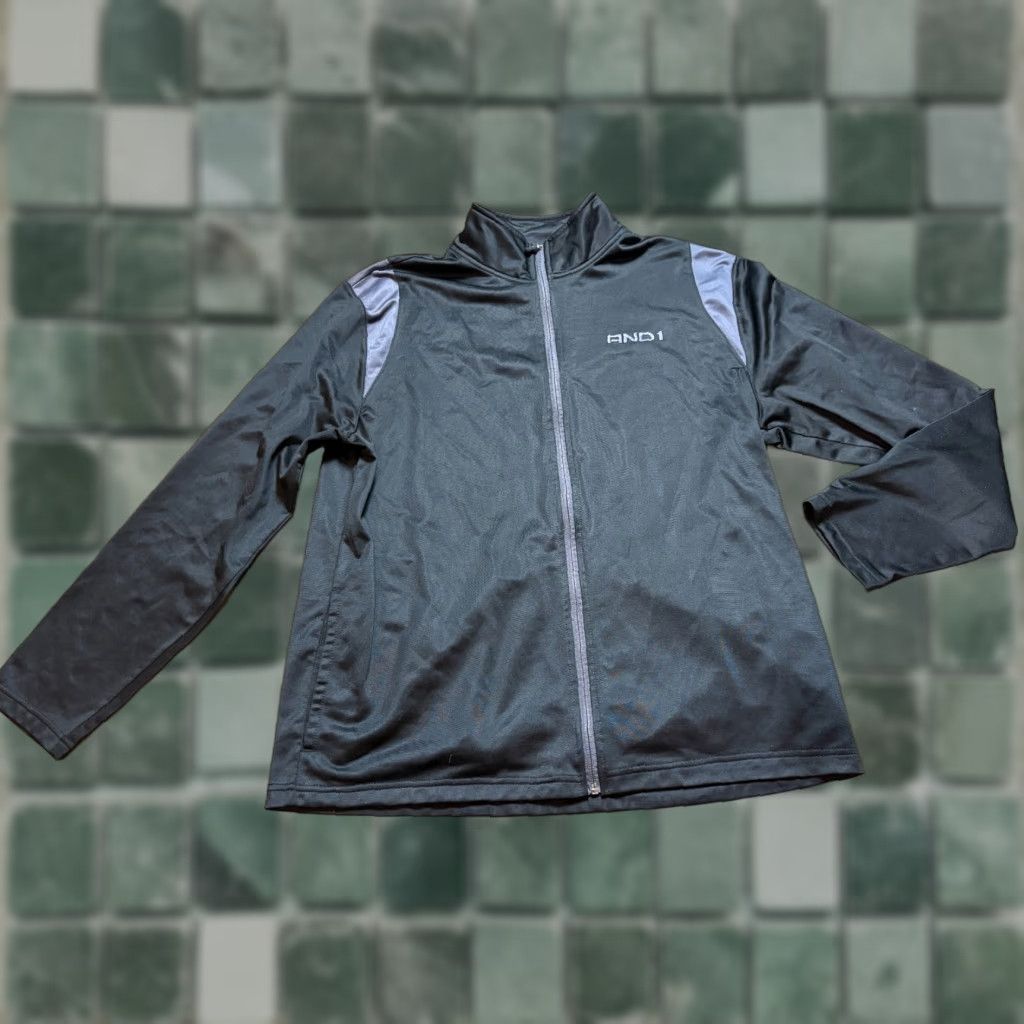 Vintage AND1 Basketball Jacket Mens XL Black Embordered Y2K Full Zip Athletic RN 117927 Size US XL / EU 56 / 4 - 1 Thumbnail