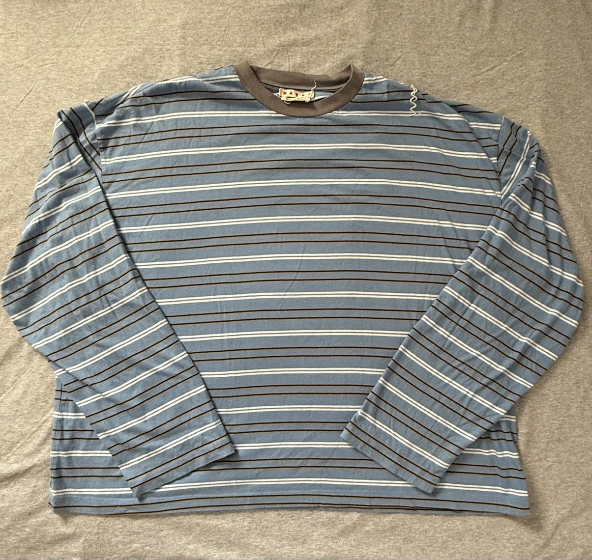 Marni Marni Blue Striped Long Sleeve T-shirt Size US L / EU 52-54 / 3 - 1 Thumbnail