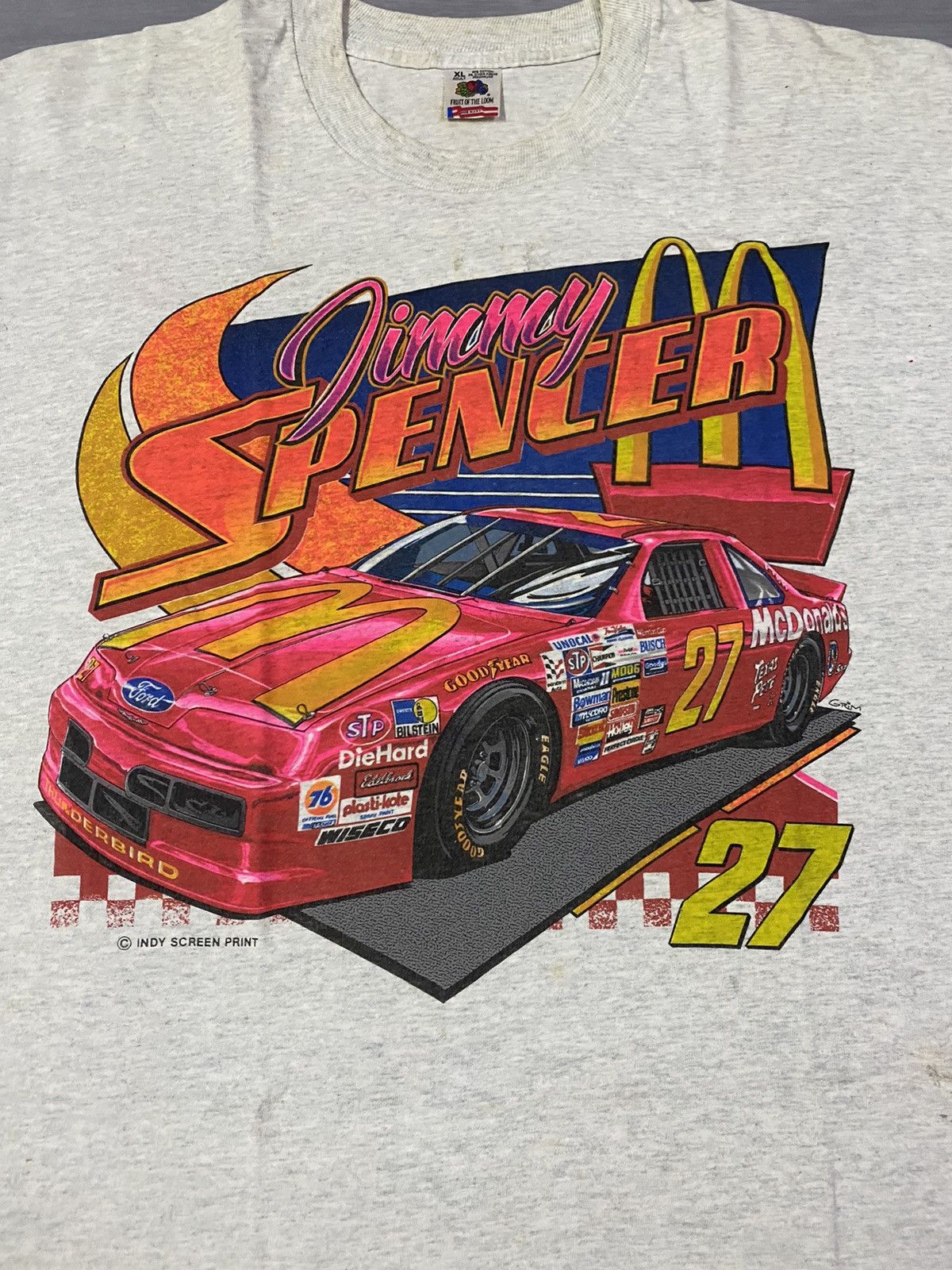 NASCAR Vintage Jimmy Spencer Nascar Size US XL / EU 56 / 4 - 4 Thumbnail