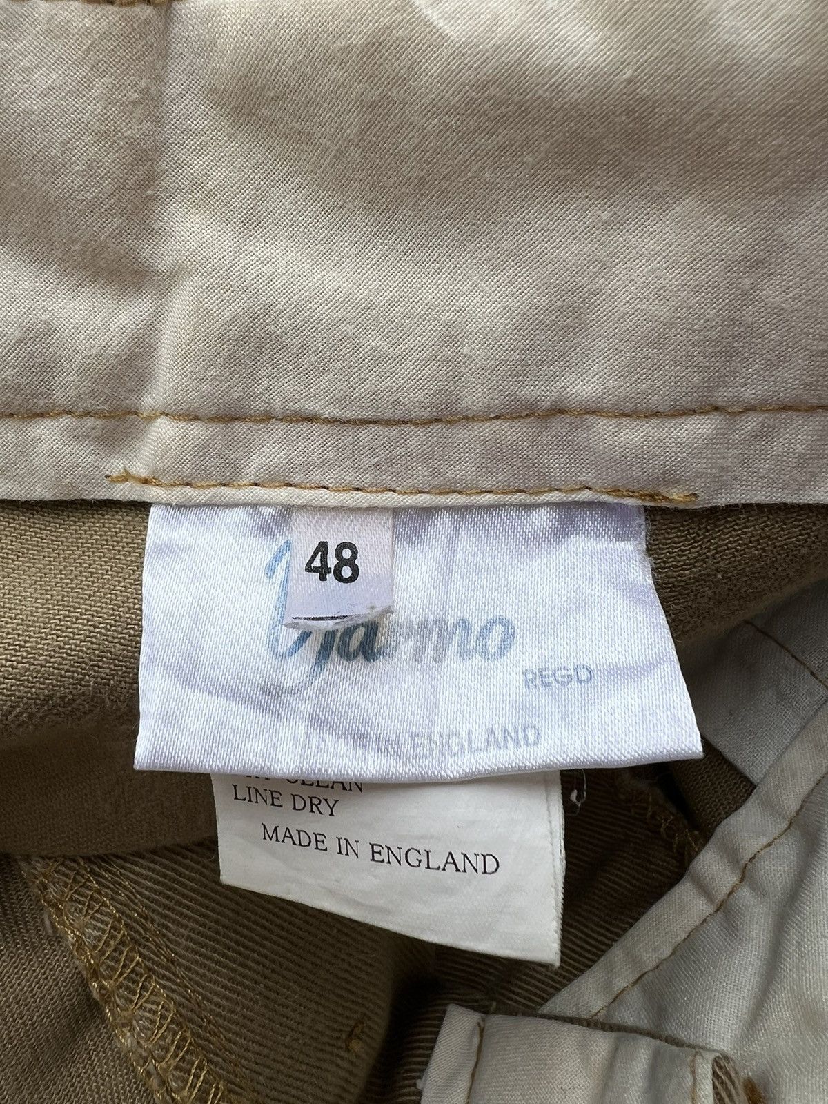Yarmo YARMO Made in England Cinch Back Khaki Trouser Pant Size US 32 / EU 48 - 20 Thumbnail