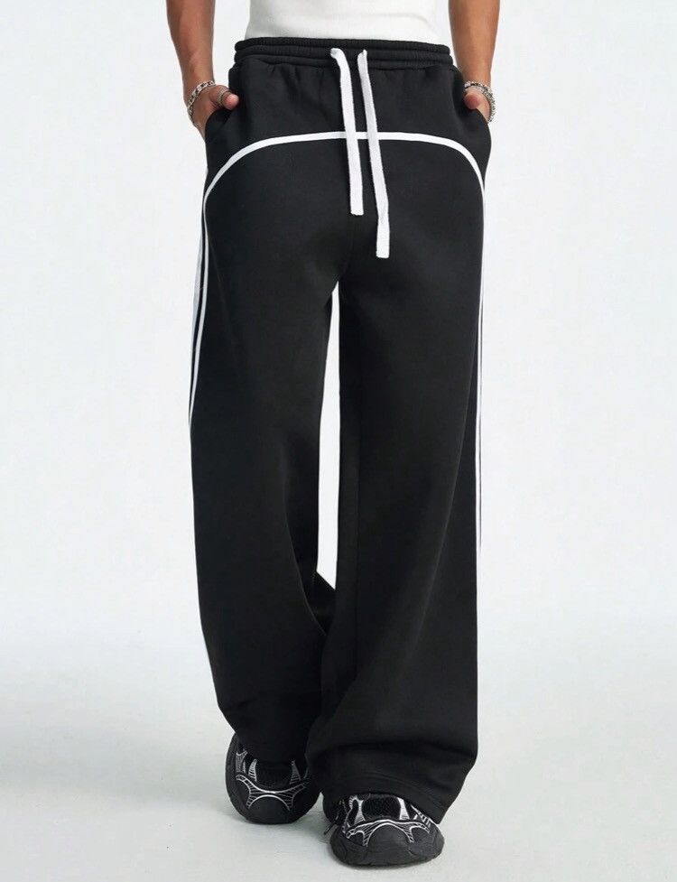 Japanese Brand Loose fit Stripe Lampas Y2K Sweatpants Size US 30 / EU 46 - 4 Thumbnail