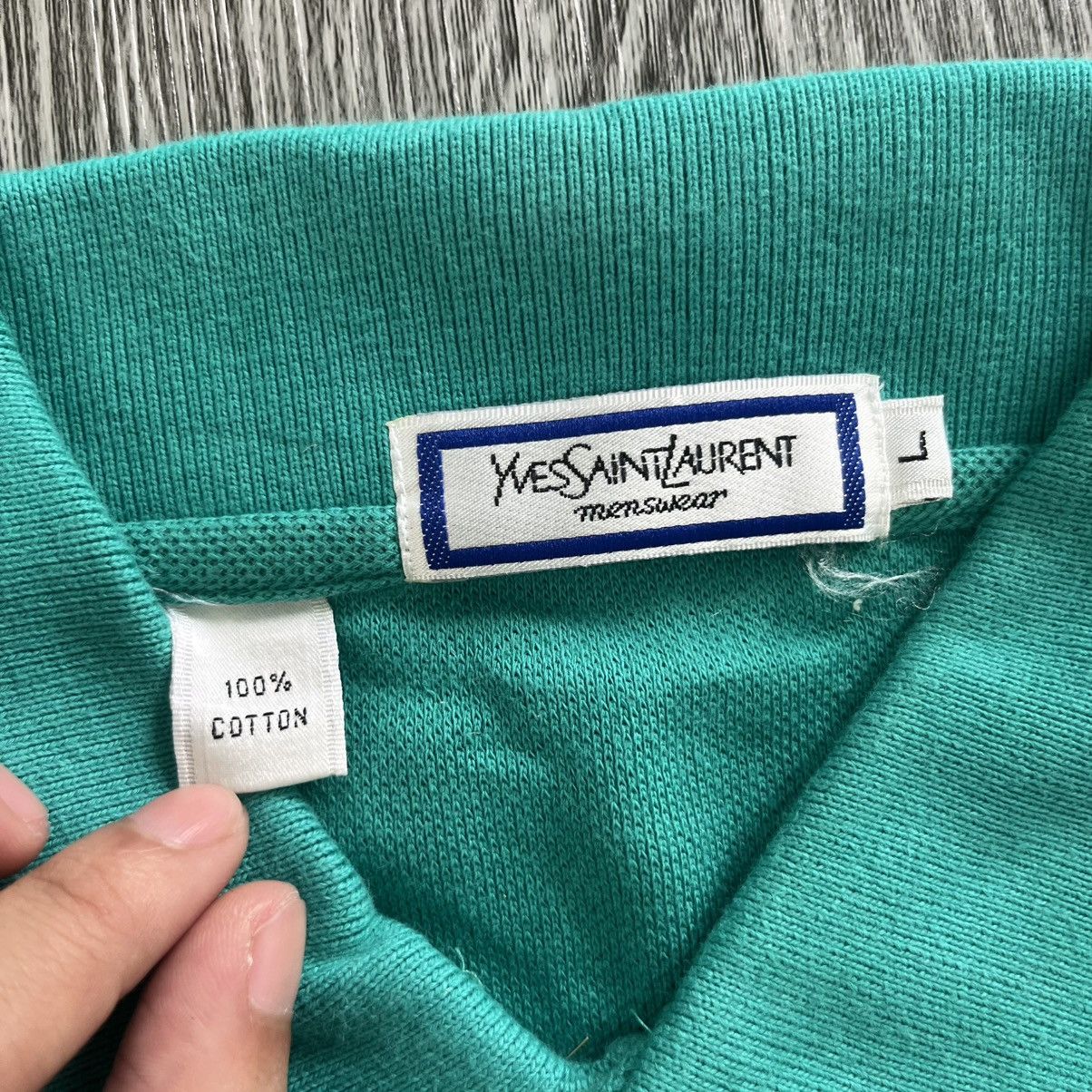 Yves Saint Laurent Vintage 90s Yves Saint Laurent Green Polo Shirt Size US L / EU 52-54 / 3 - 5 Thumbnail