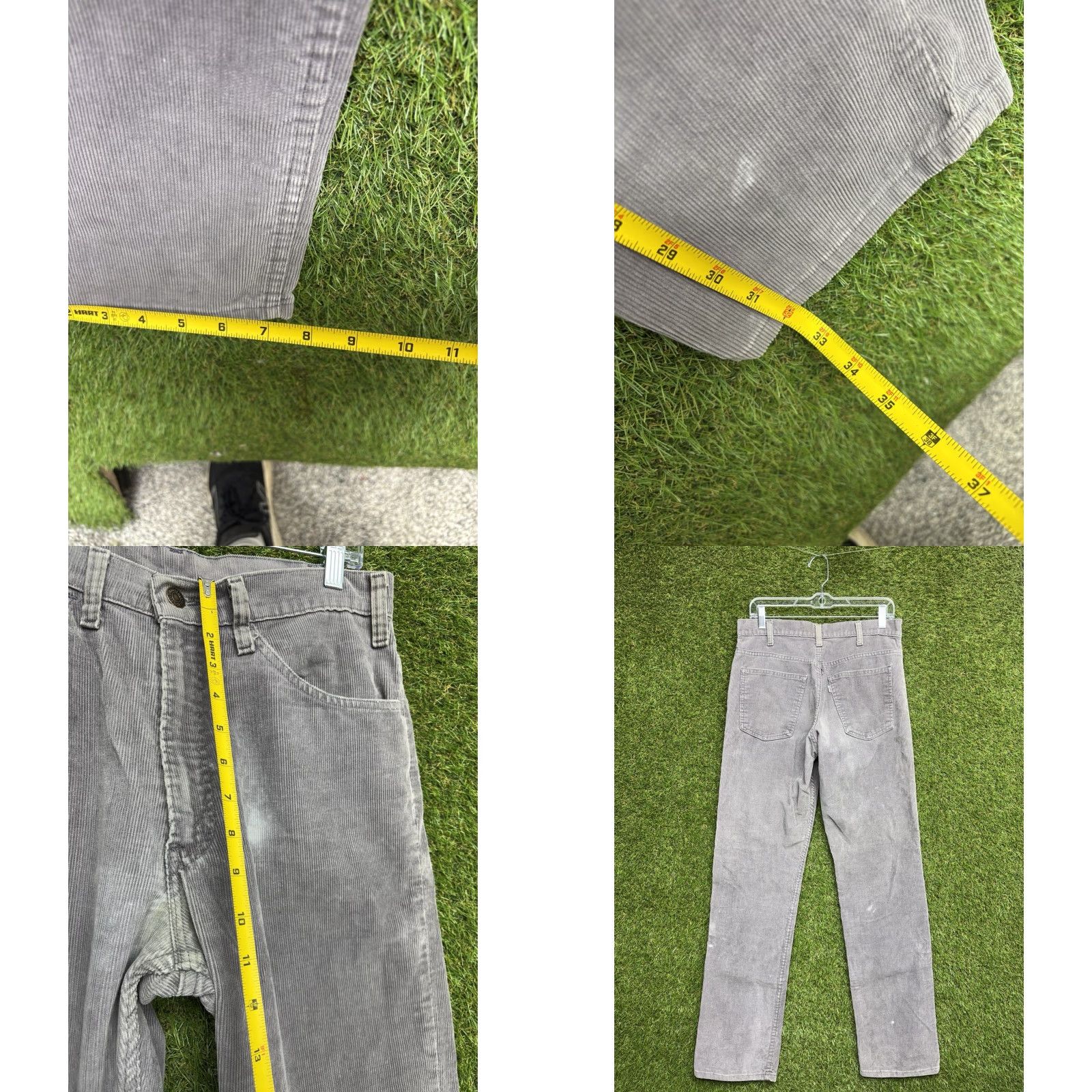 Levi's VINTAGE Levi's 519 Jeans 32x32 Gray Corduroy Pants 519 White Tab USA Made 80s Mens Jeans Size US 32 / EU 48 - 8 Thumbnail