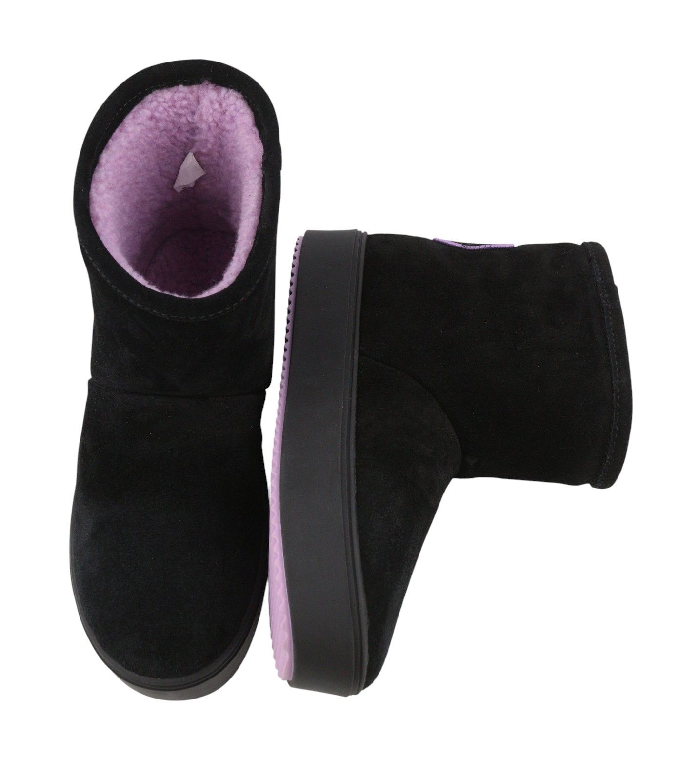 Other ANKLE EYELIKE BLACK SUEDE EU37 Fleece Inside 87851 Size US 6 / IT 36 - 6 Thumbnail