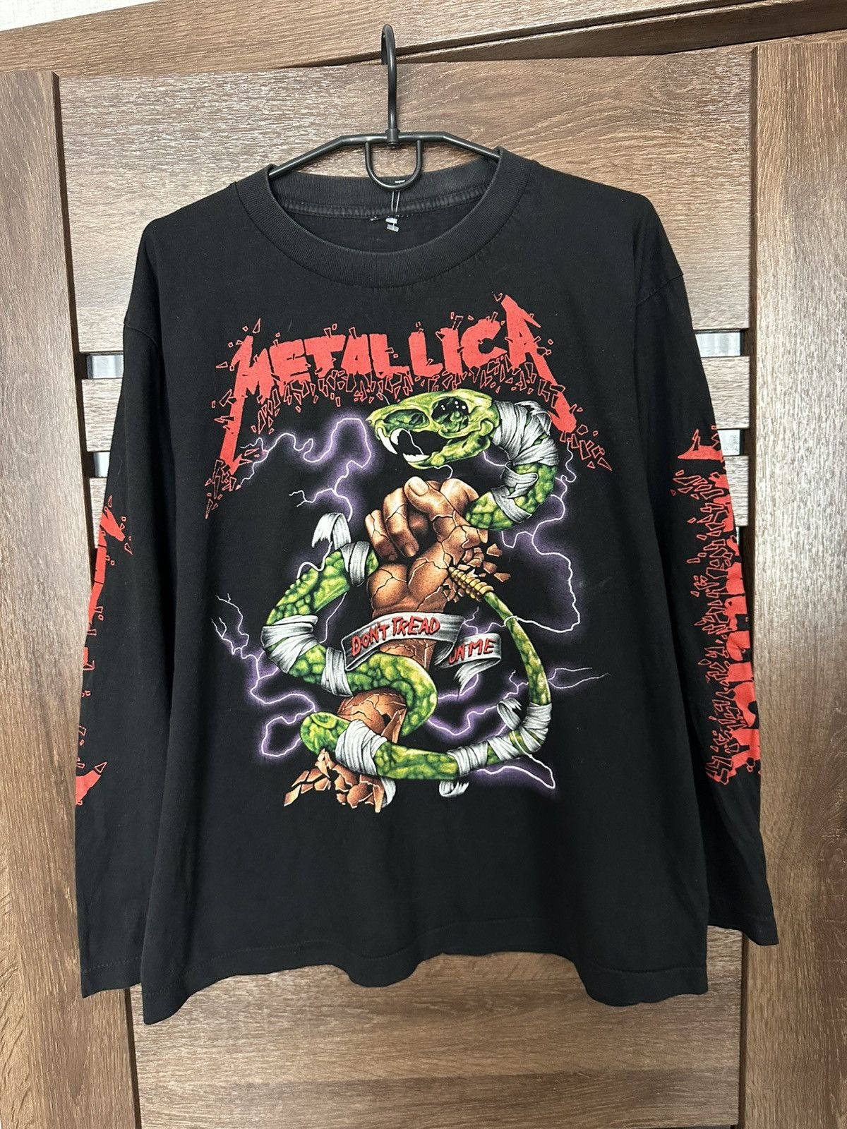 Metallica Metallica Tread On Vintage Band T-Shirt Tee Long Sleeve 90s Size US L / EU 52-54 / 3 - 2 Thumbnail