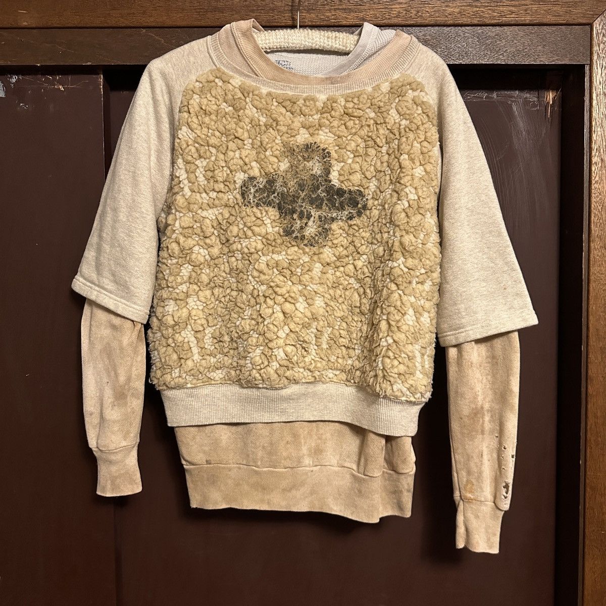 Kapital Kapital Ss 2011 F/W Boa cross Fleecy cropped sweatshirt Size US S / EU 44-46 / 1 - 1 Thumbnail