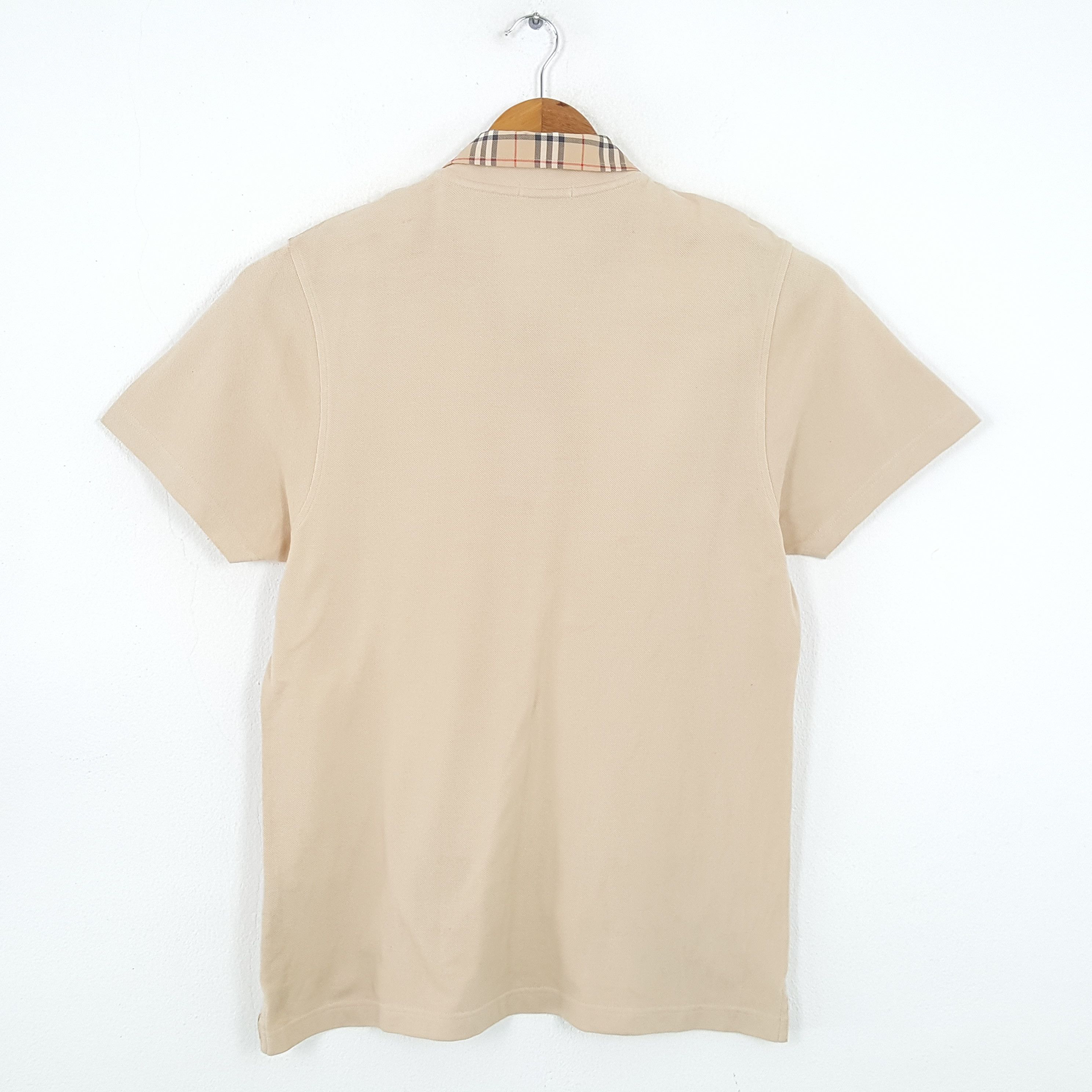 Burberry × Vintage Vintage BURBERRY LONDON Nova Check Collar Design Polos Size US L / EU 52-54 / 3 - 3 Thumbnail