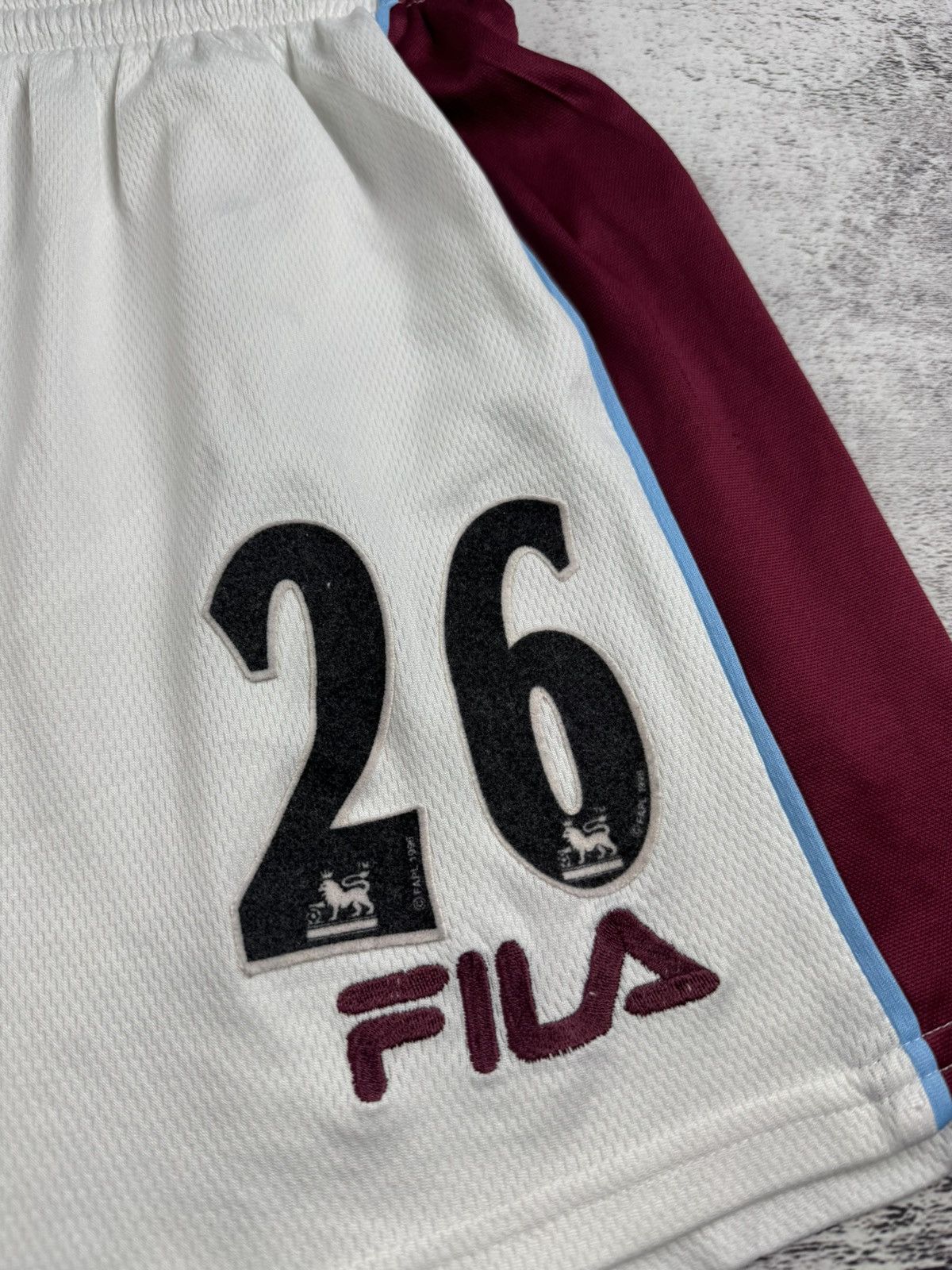 Fila Fila West Ham Match Worn Player Issued 1999/2001 #26 Football Soccer Shorts Size US 30 / EU 46 - 7 Thumbnail