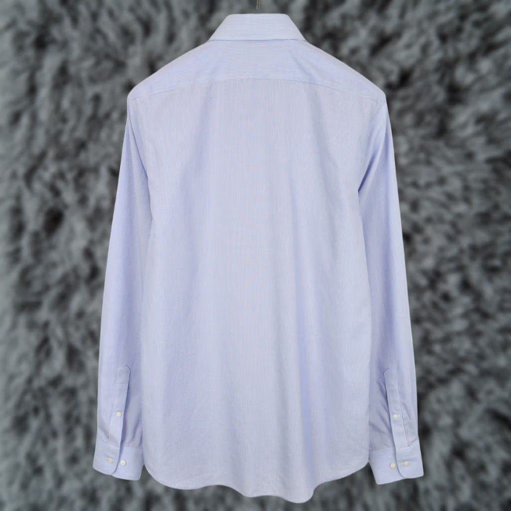 Suitsupply Suitsupply Shirt Men Extra Slim Formal 42-7 / 16 1/2L Pinstriped Dress Shirt Blue Carded Size 42-7 / 16 1/2L Mens Size 42R - 1 Thumbnail